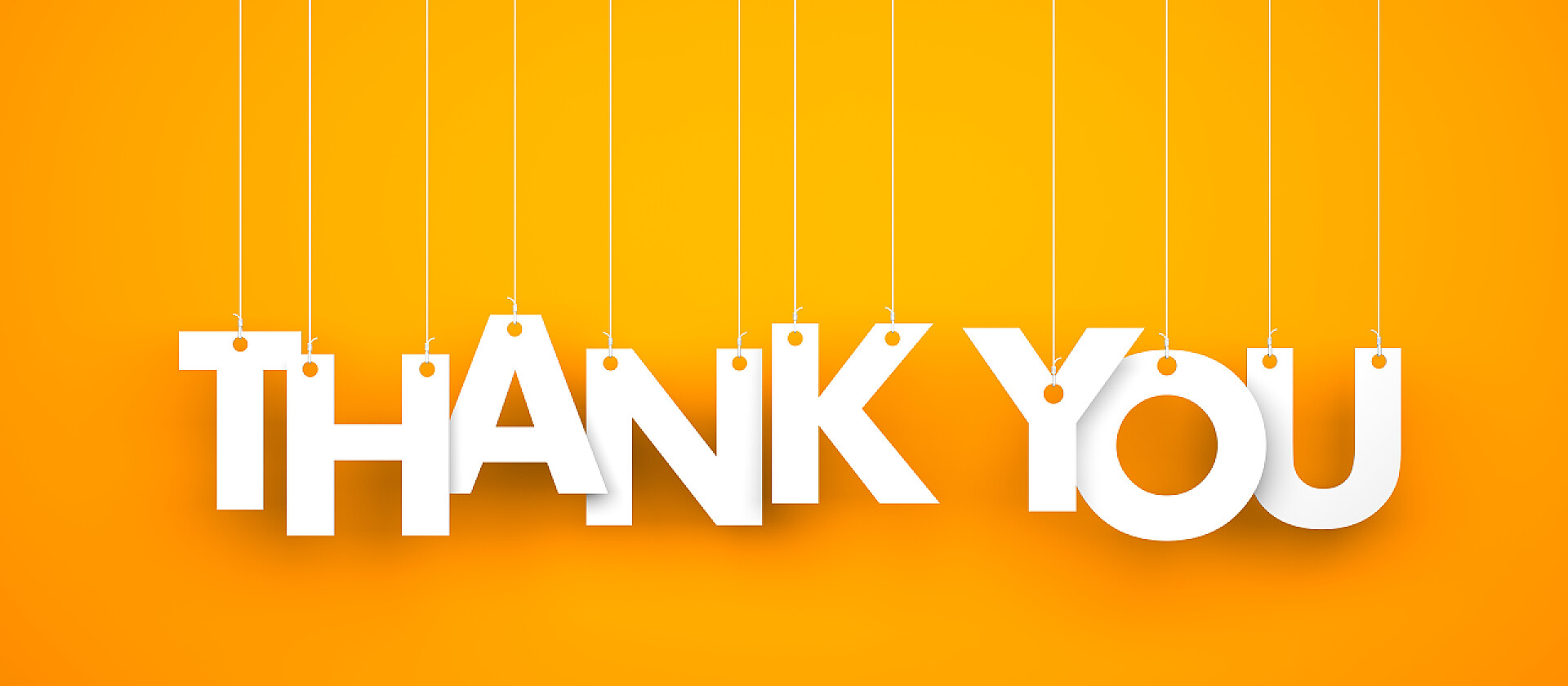 悬挂的英文字母谢谢你的来信