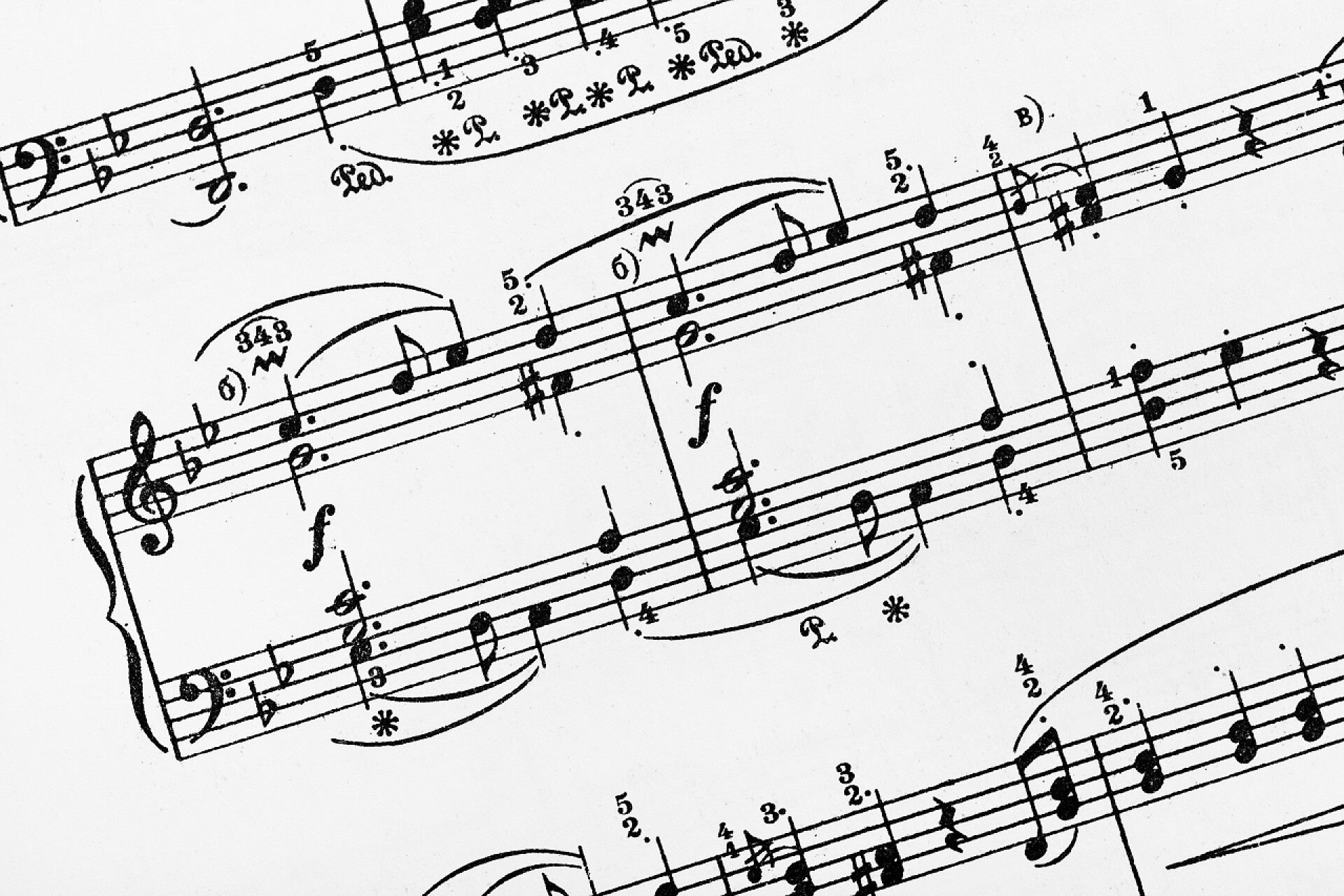 白色背景上的简谱