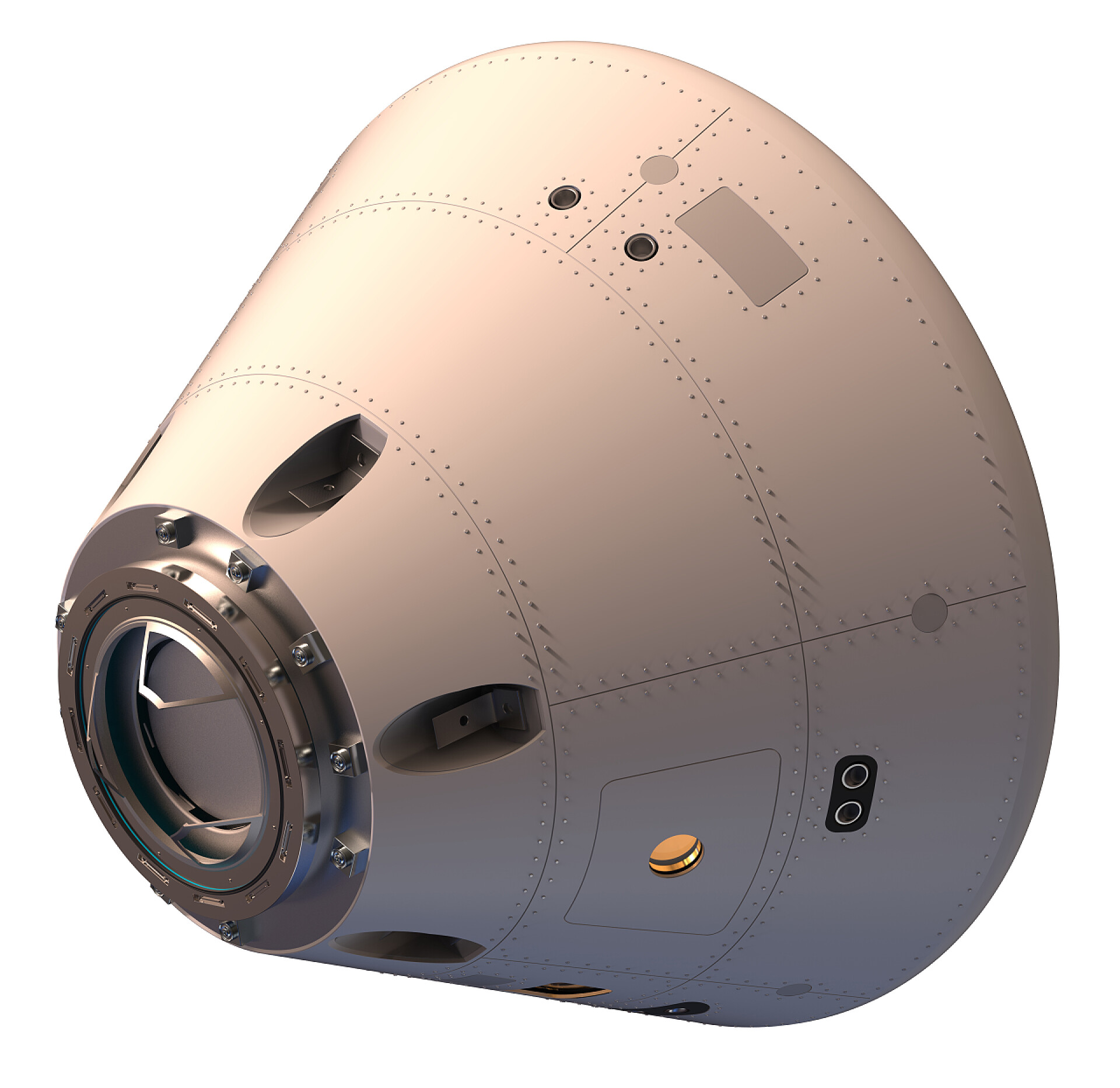 白色背景上的太空舱空间胶囊