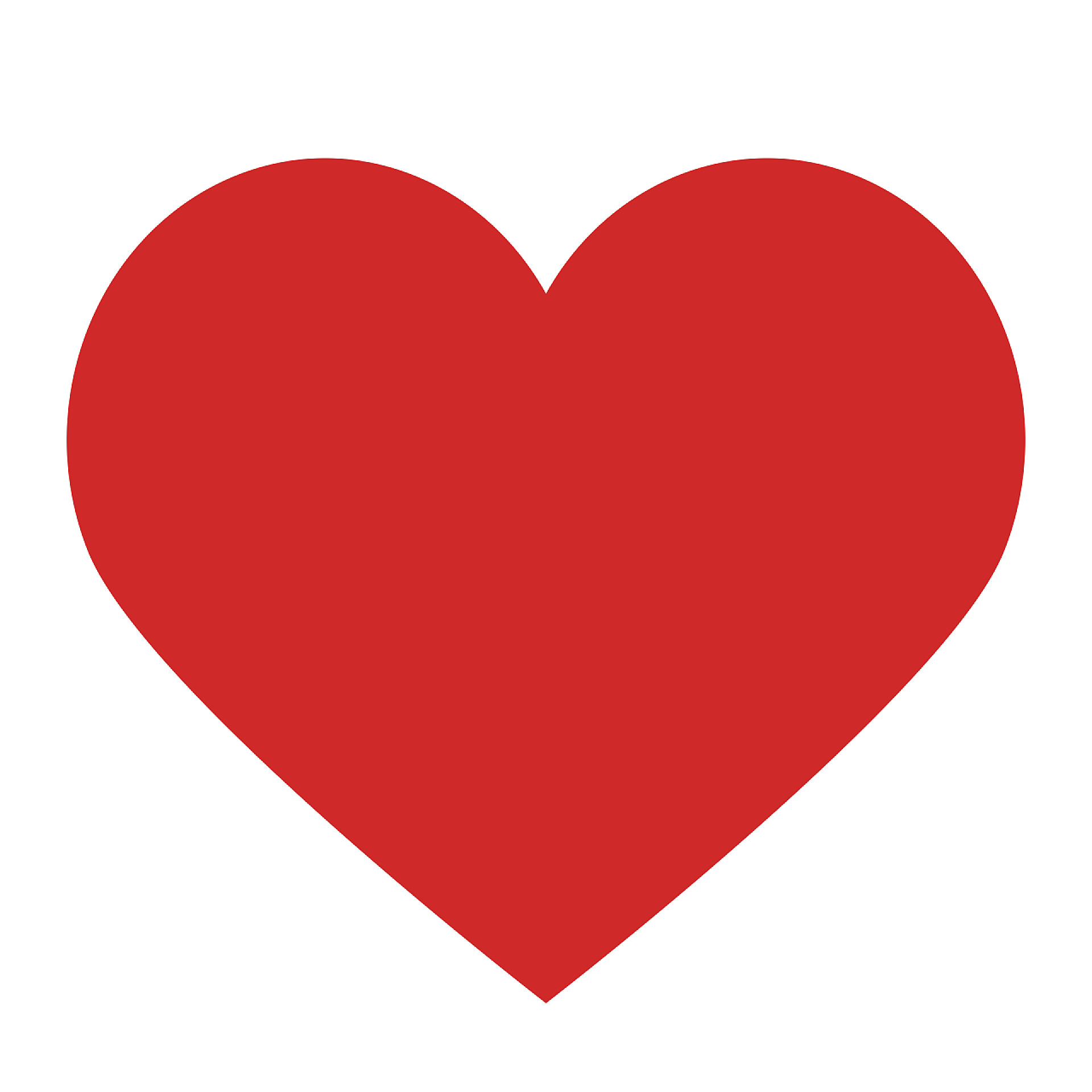 白色中的一颗红色爱心孤立的白色和裁剪志留系，平面设计风格爱你，你的心