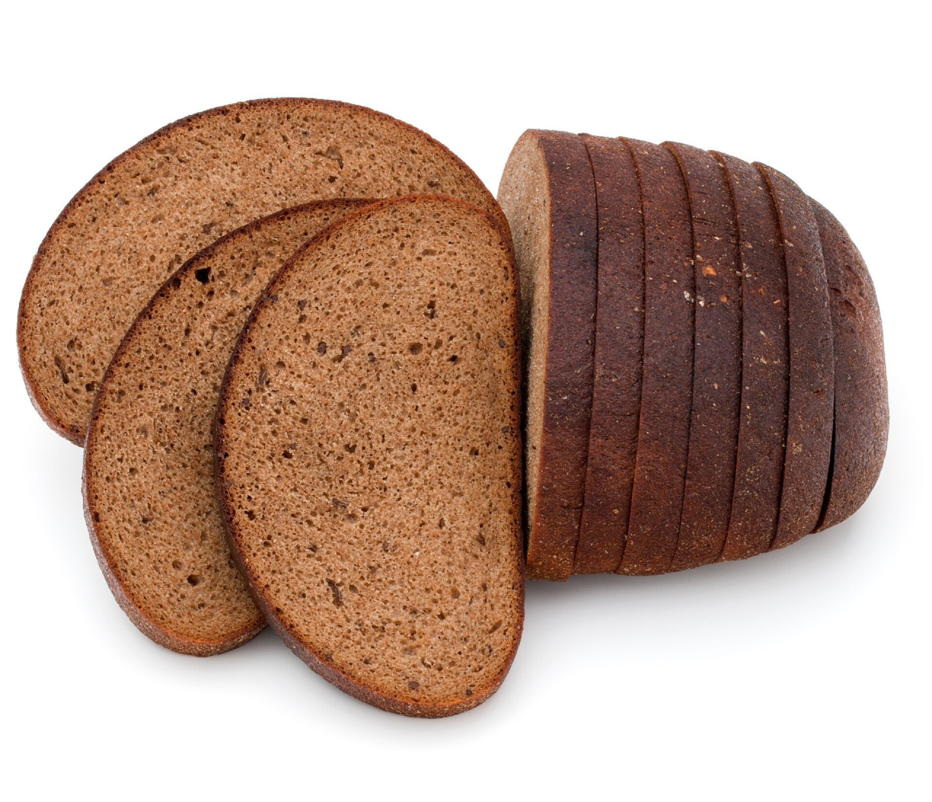 新鲜的切片黑麦面包新片的黑麦面包