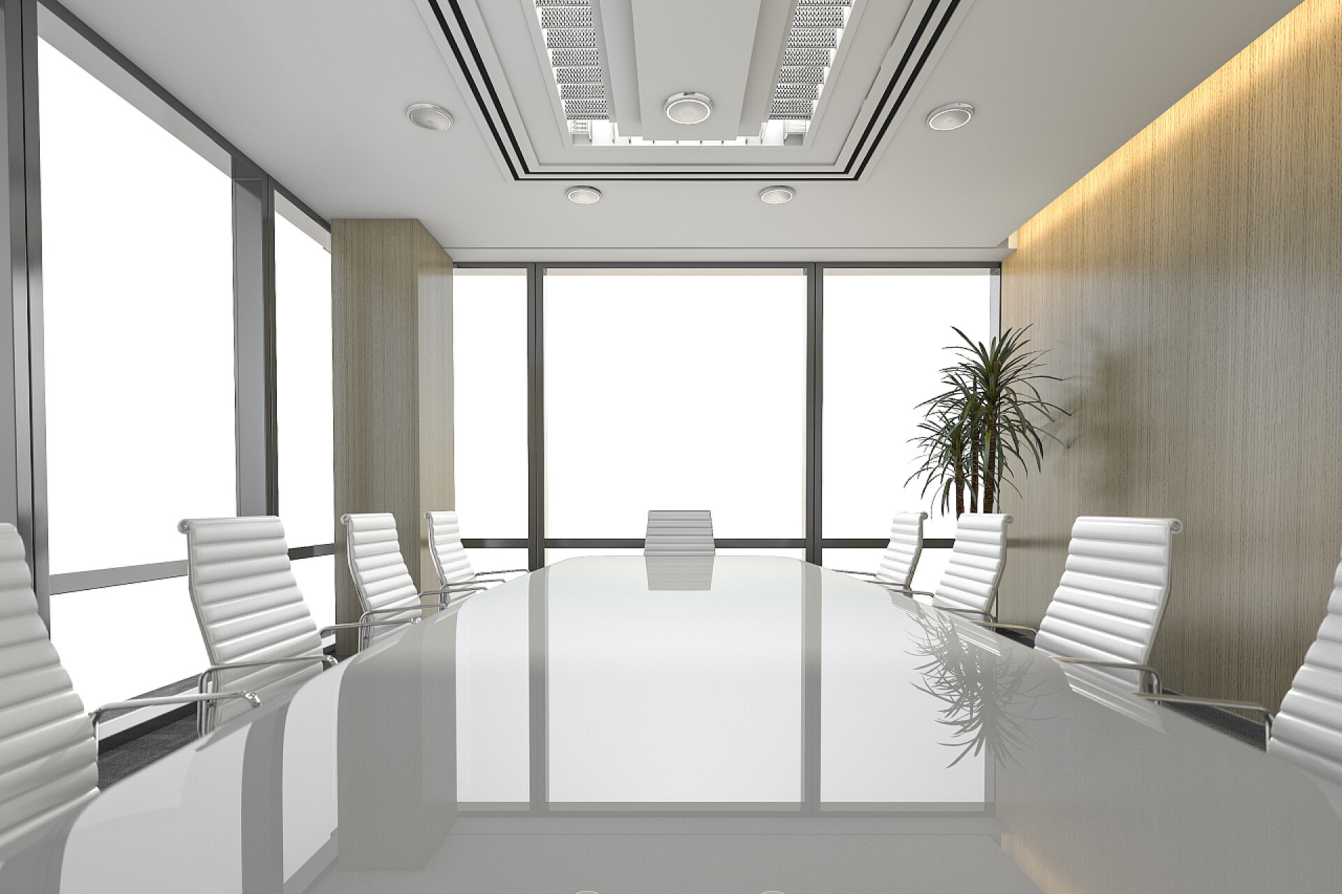 现代化室内设计3d 渲染研讨会商务会议室办公大楼