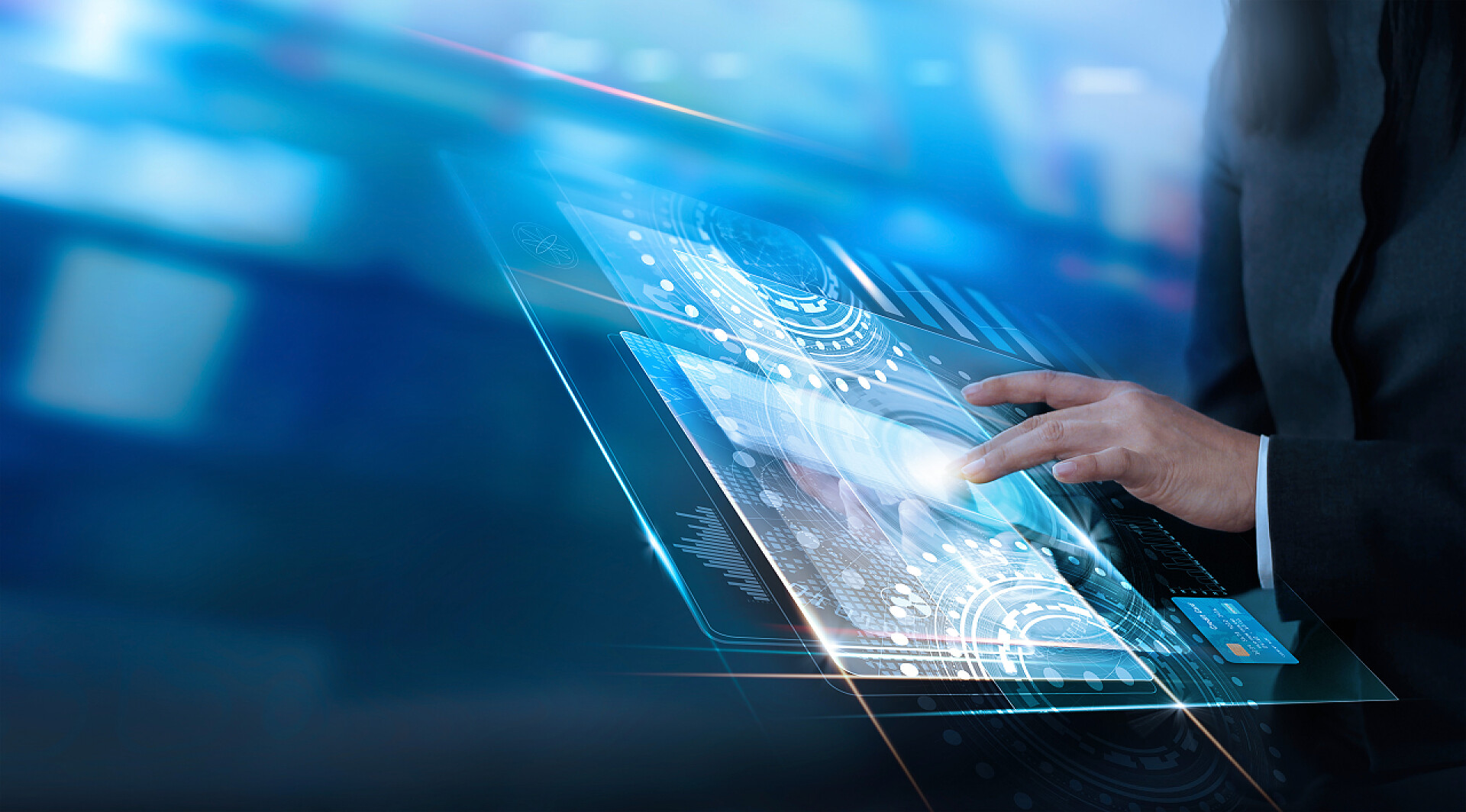 按屏幕上网的手用手抚摸虚拟接口客户，创新技术