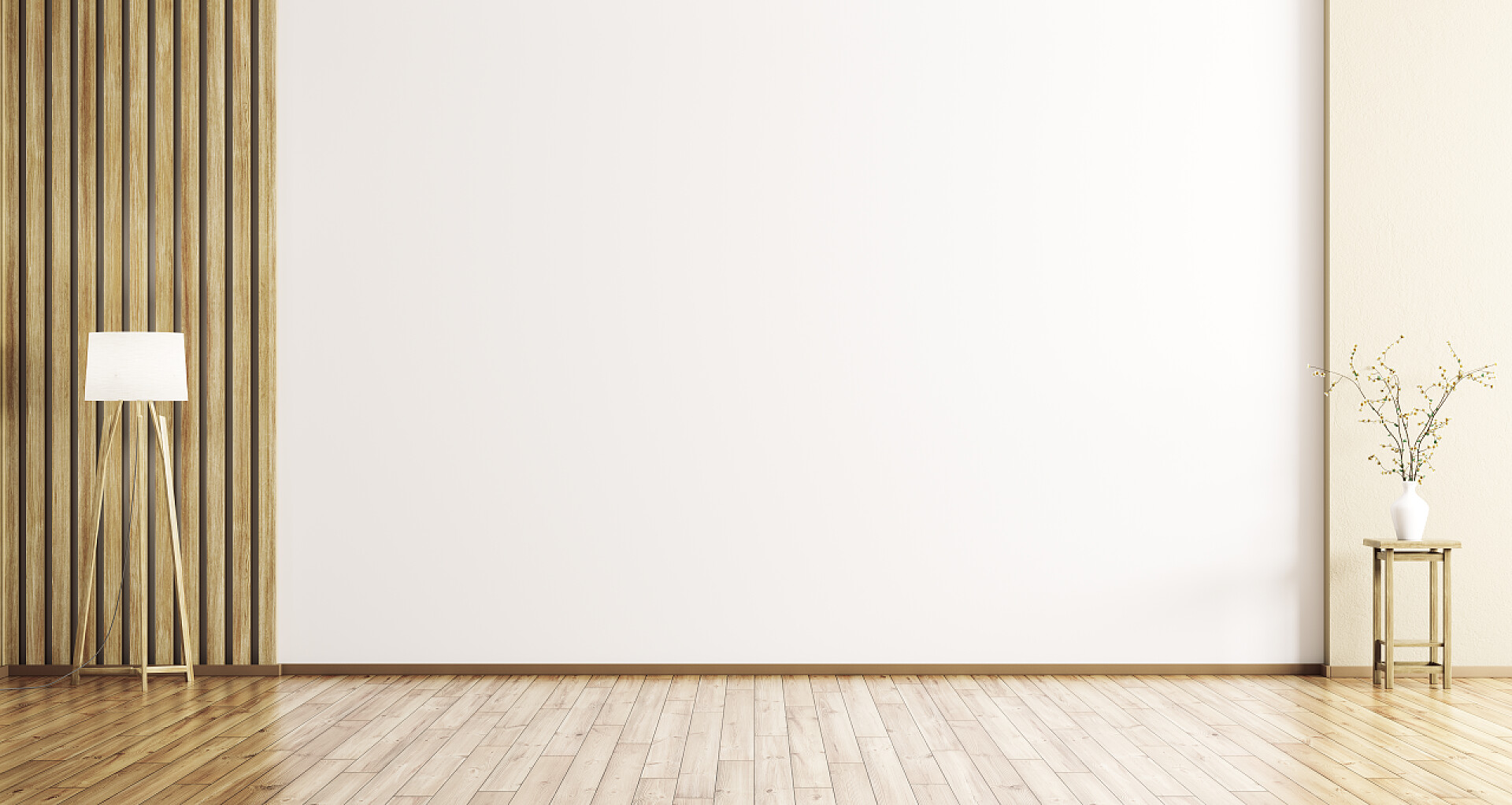 一个没有放家具的房间室内背景 3d 渲染