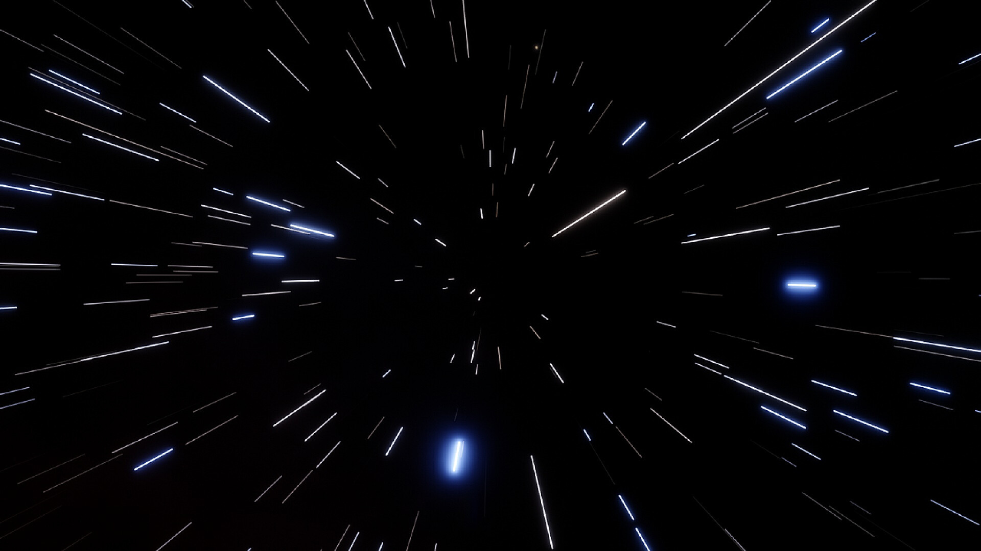 高速飞行的恒星高速飞行通过恒星，翘曲，翘曲，翘曲驱动3D渲染