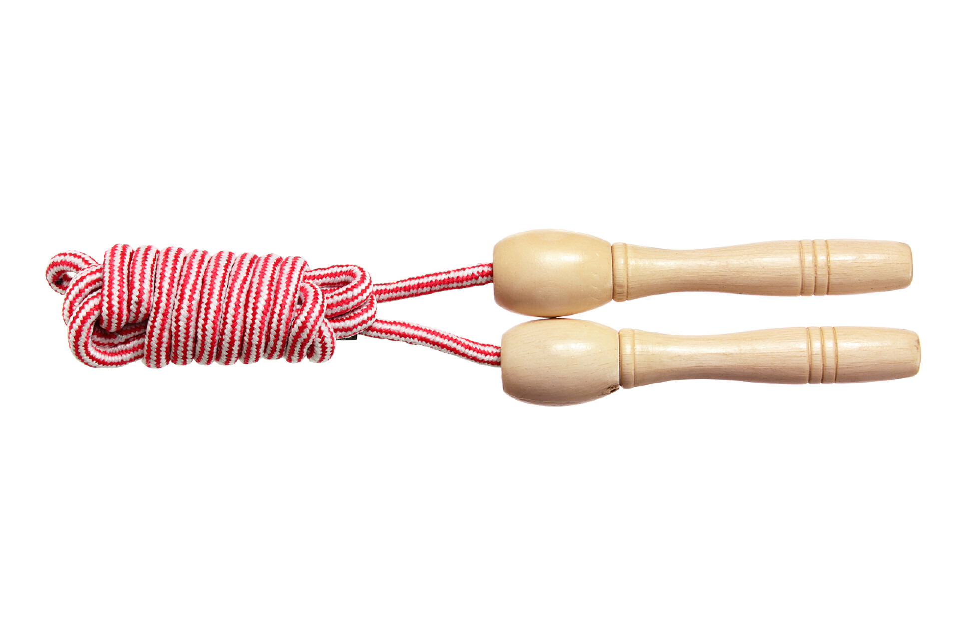 白色背景上的跳绳跳绳