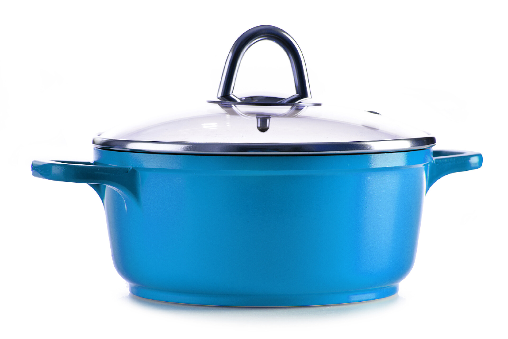 白色背景上的不锈钢锅白色背景隔离钢壶