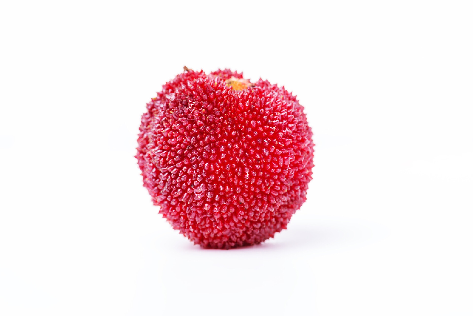 特写镜头下的杨梅红色和成熟的杨梅