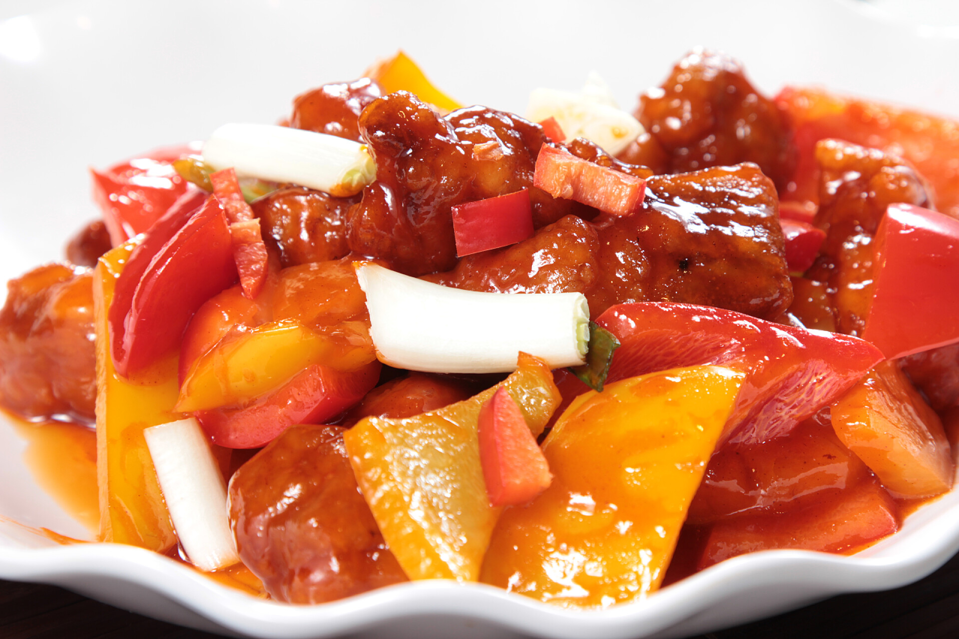 糖醋里脊的美食照片菜芽用肉照明