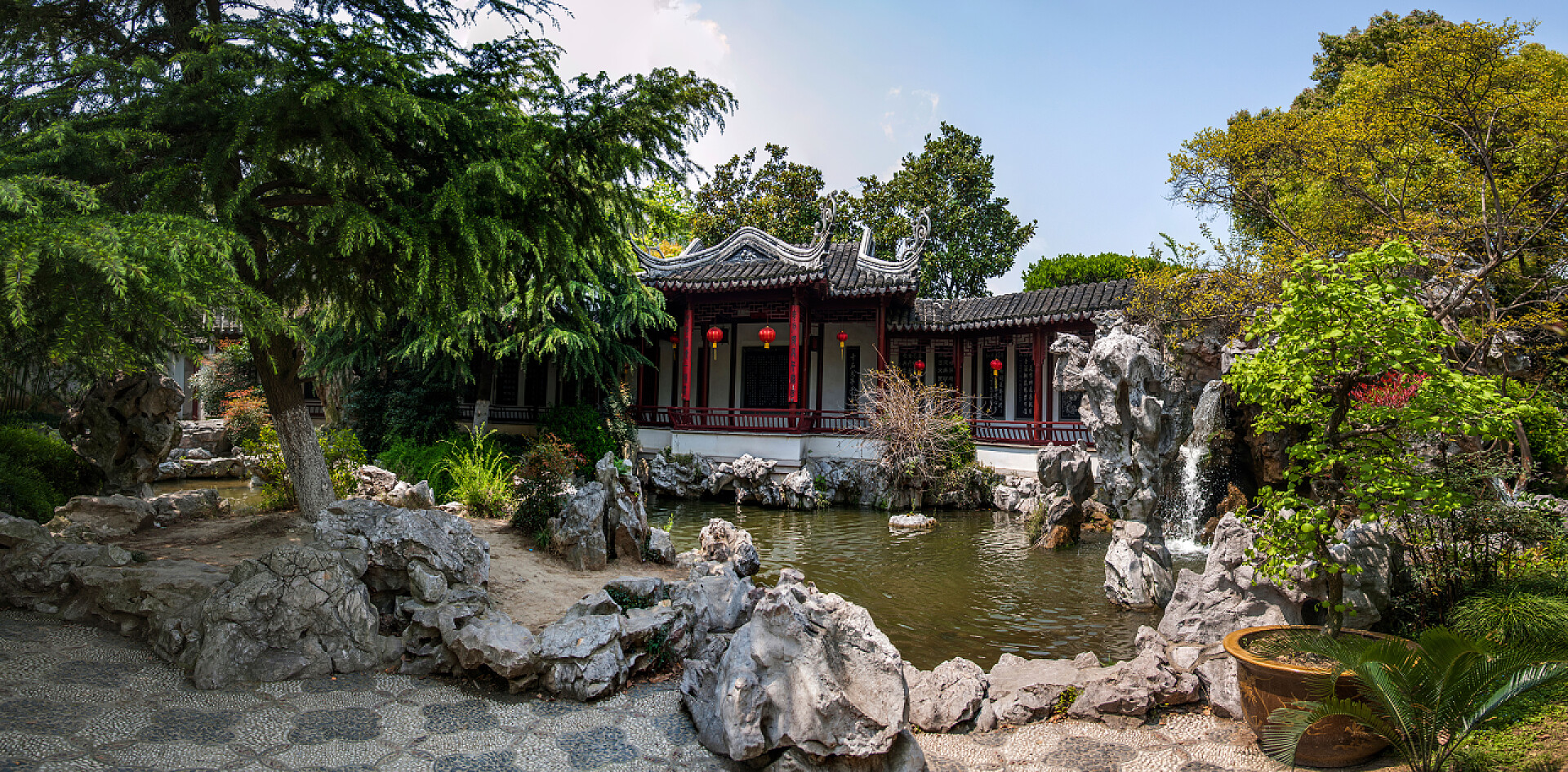 苏州虎丘公园美景苏州定远碑林