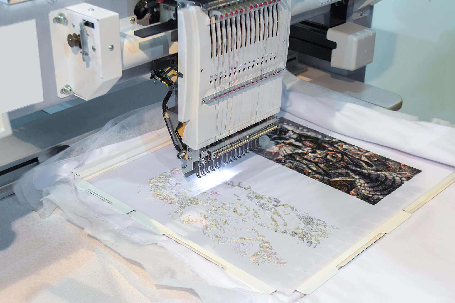 现代化自动缝纫机刺绣机工业平缝机.