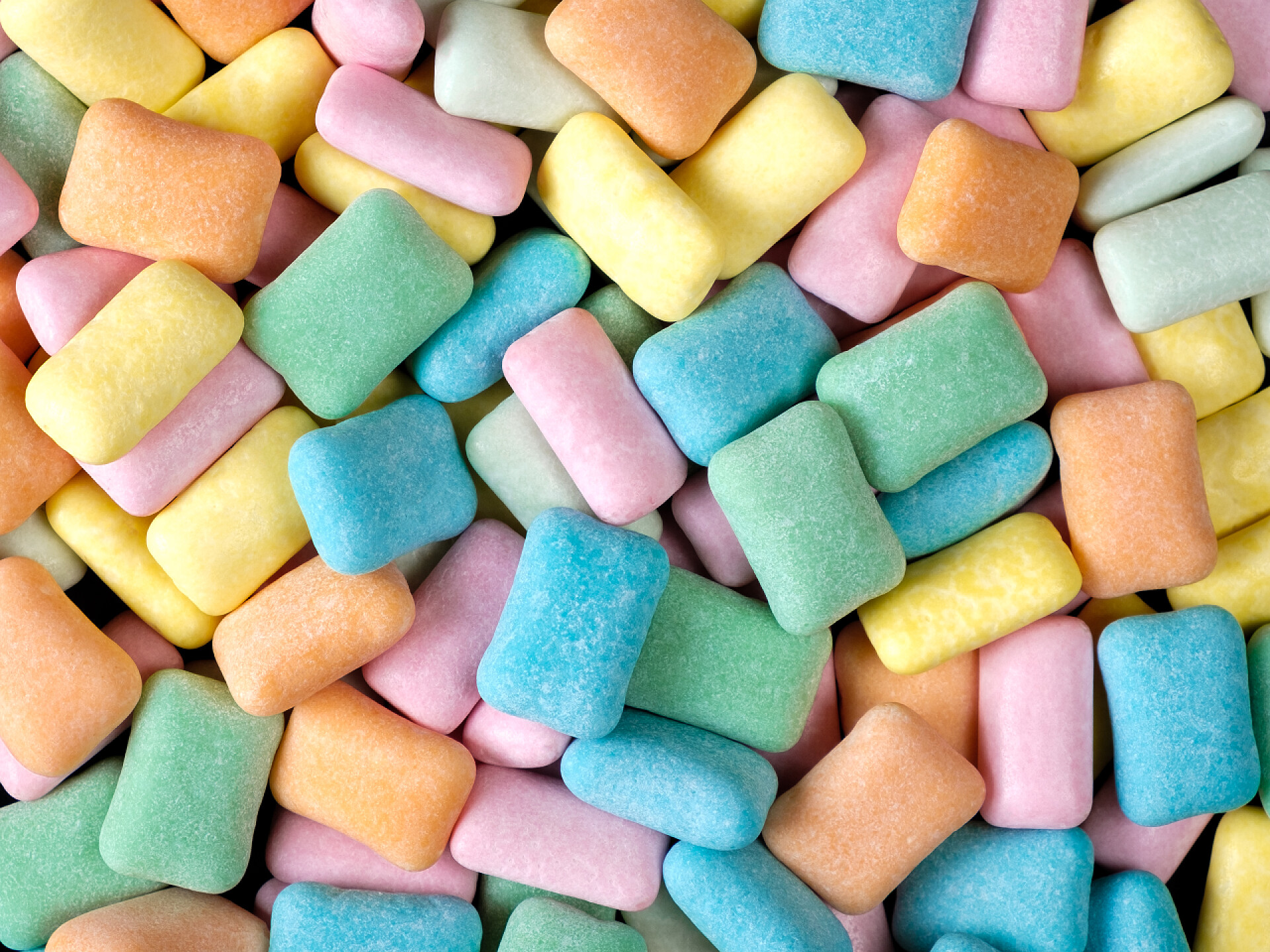 五颜六色的口香糖抽象多彩咀嚼口香糖背景