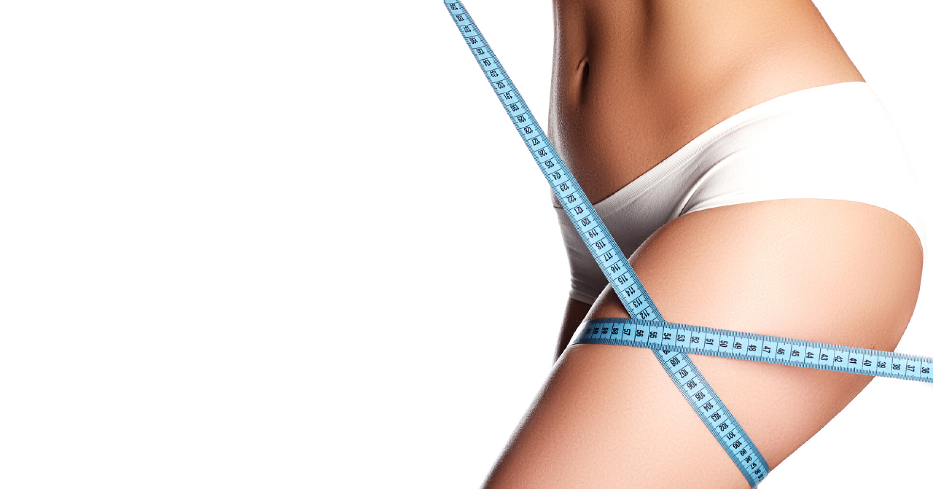 女人测量完美的形体女人测量完美的形状美丽的臀部。健康的生活方式概念。正在测量女性身体部分。Spa 美容身体的一部分。健康的生活方式, 饮食和健身