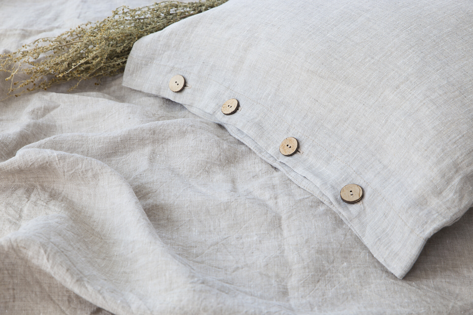 纯天然环保亚麻布床单和床上用品室内天然环保亚麻布床