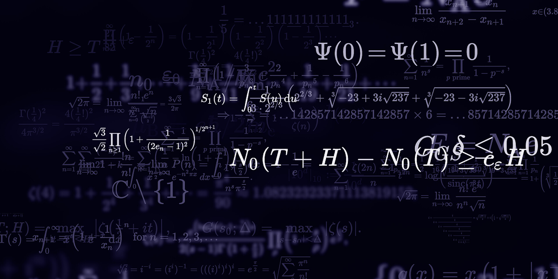 黑色背景上的数学公式数学背景与公式，无缝插图。带有彩色符号的抽象模式  