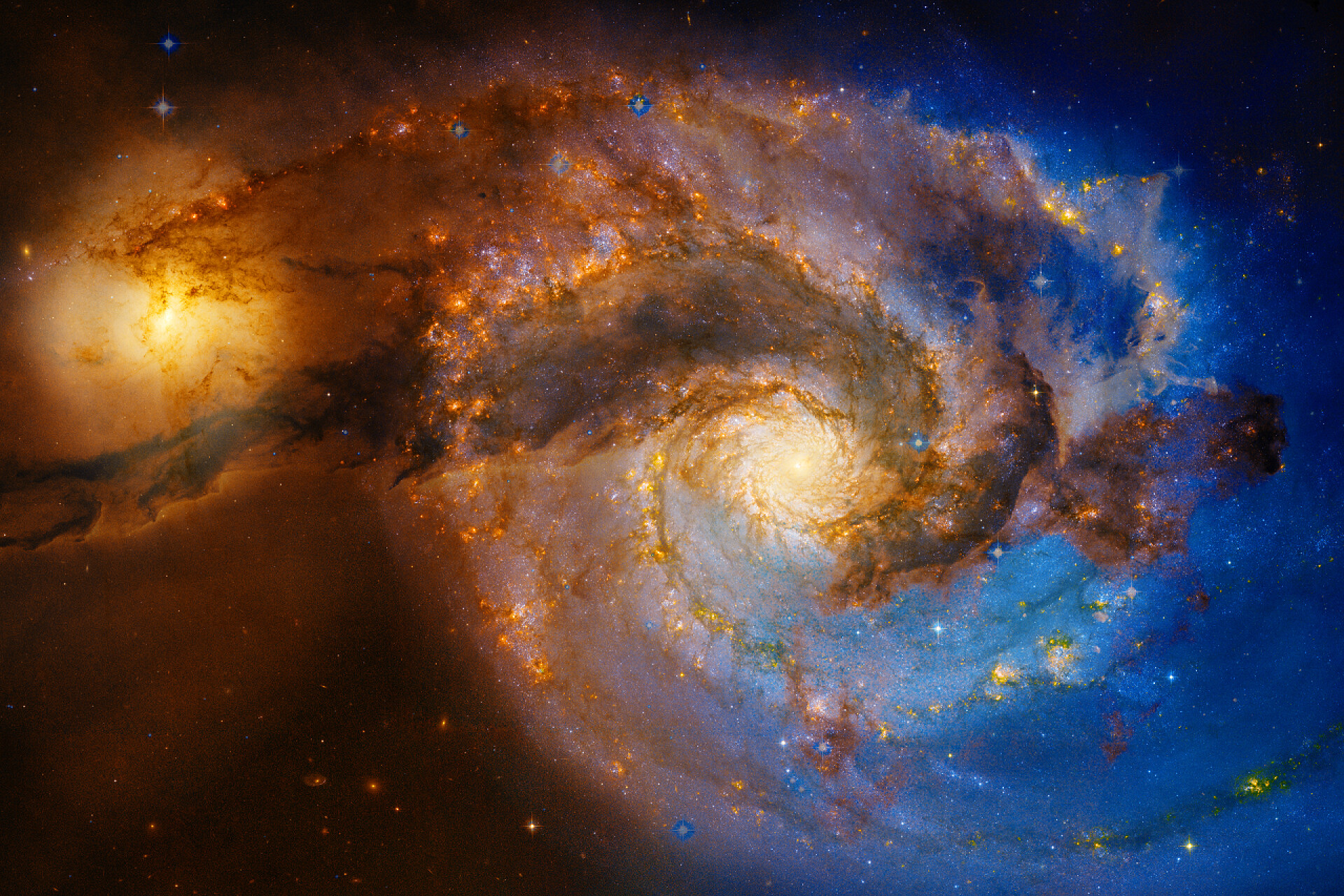 唯美梦幻星空背景银河在深空。 Nasa提供的内容