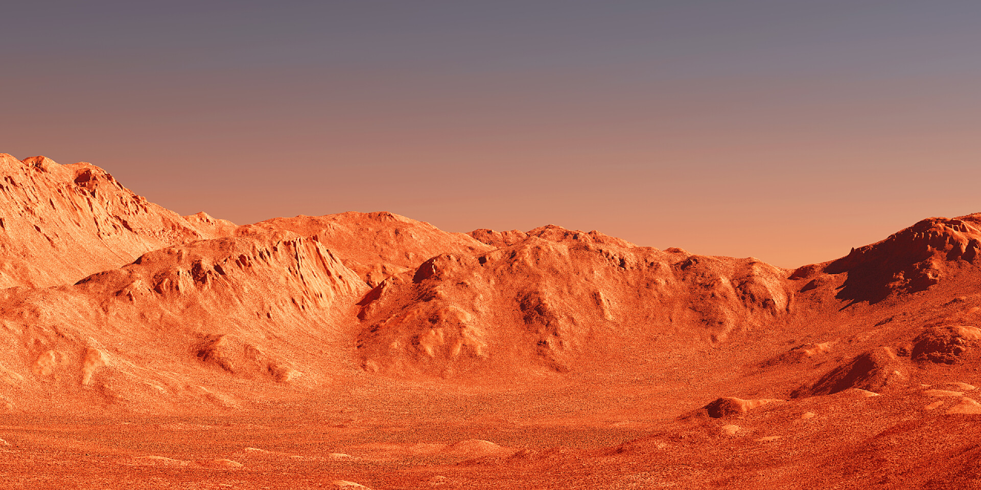 3D渲染的假想火星行星地形火星景观，3D渲染的假想火星行星地形，科幻图解.