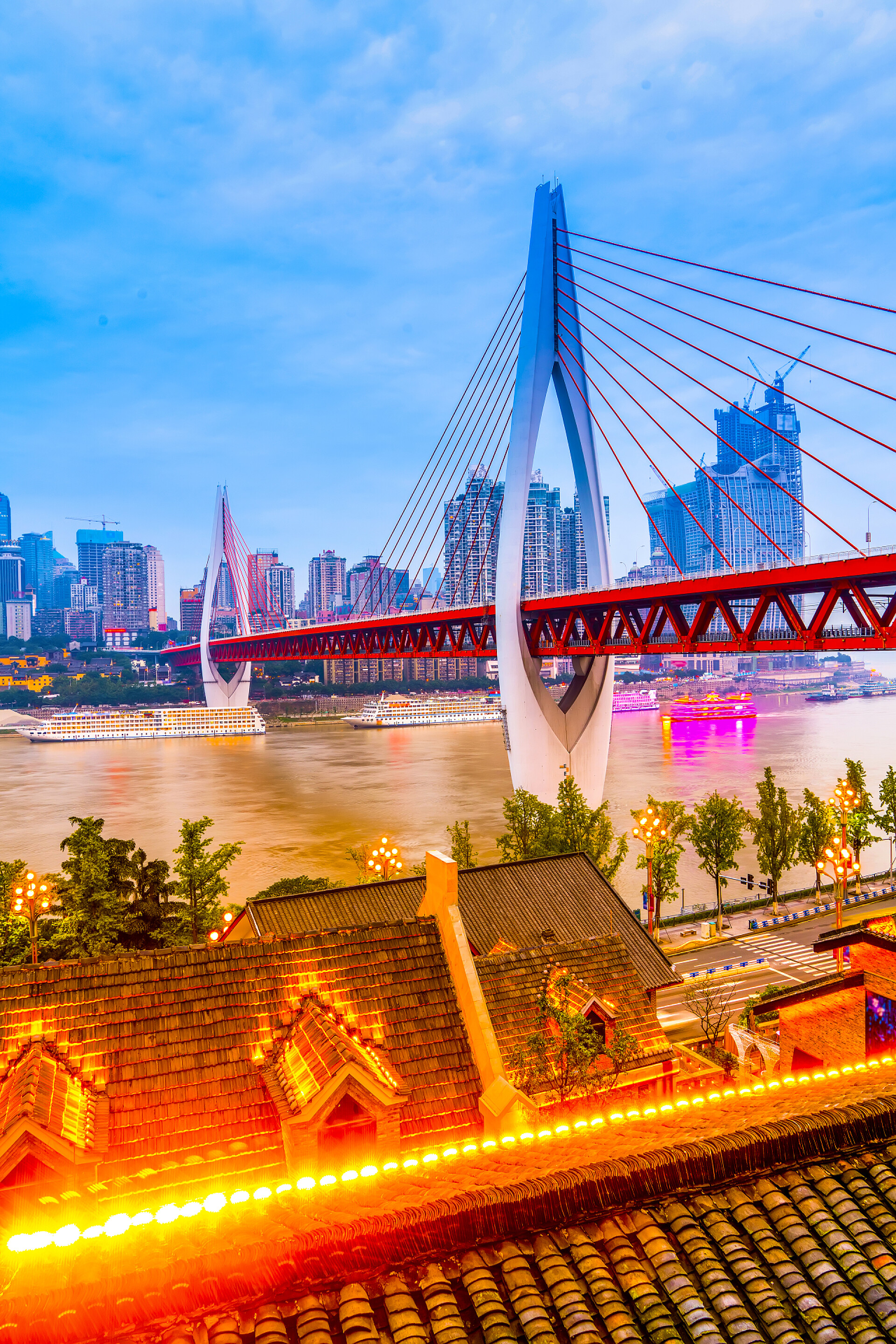 重庆城市建筑景观天际线崇琴城市建筑景观的天际线