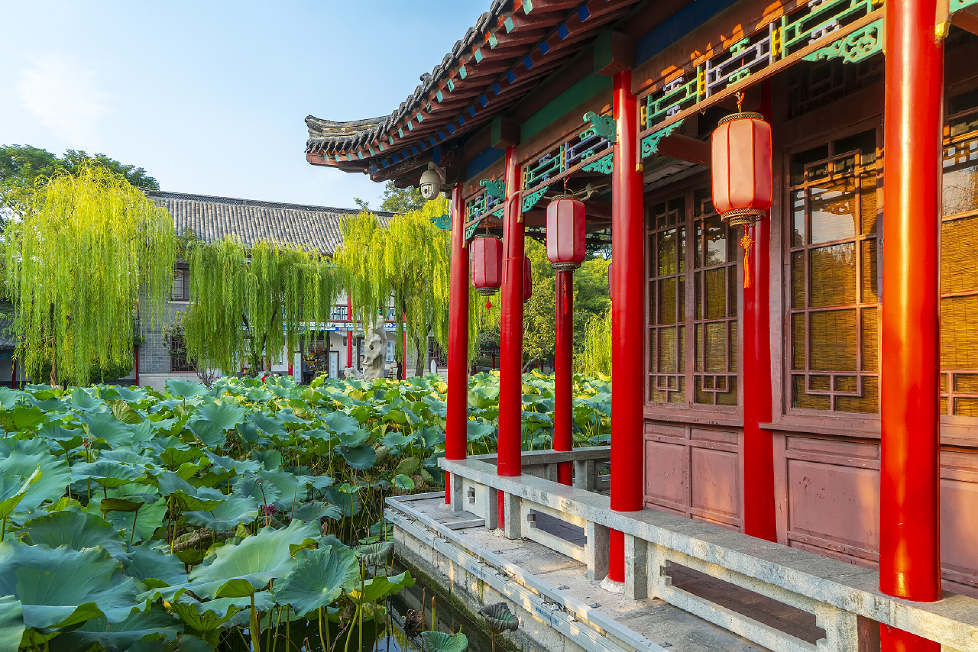 济南市大明湖公园古建筑景观济南市大明湖公园古建筑景观