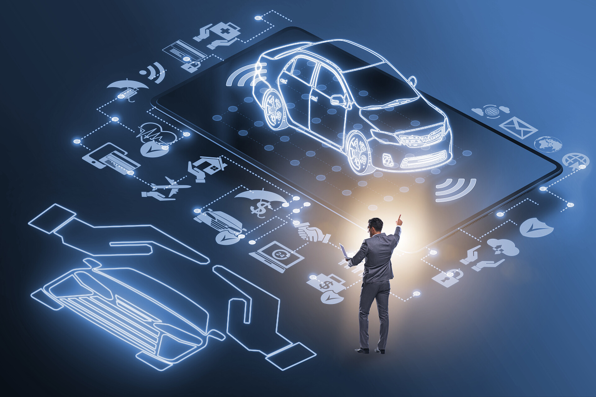 汽车购买的保险网上购买保险的概念