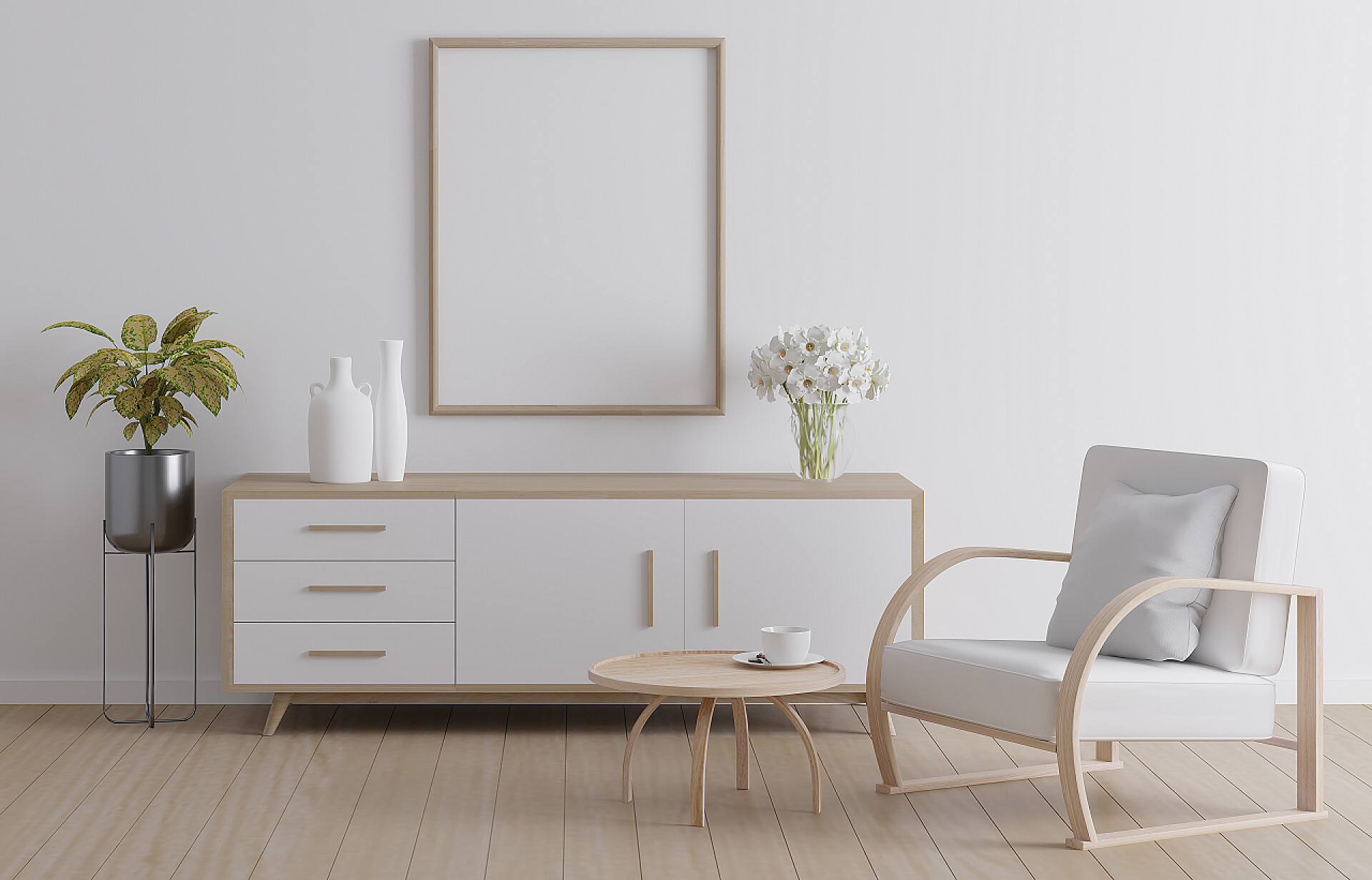 简约装修的客厅客厅是家庭中的房间。居家的客厅由居家的人共用。3d渲染