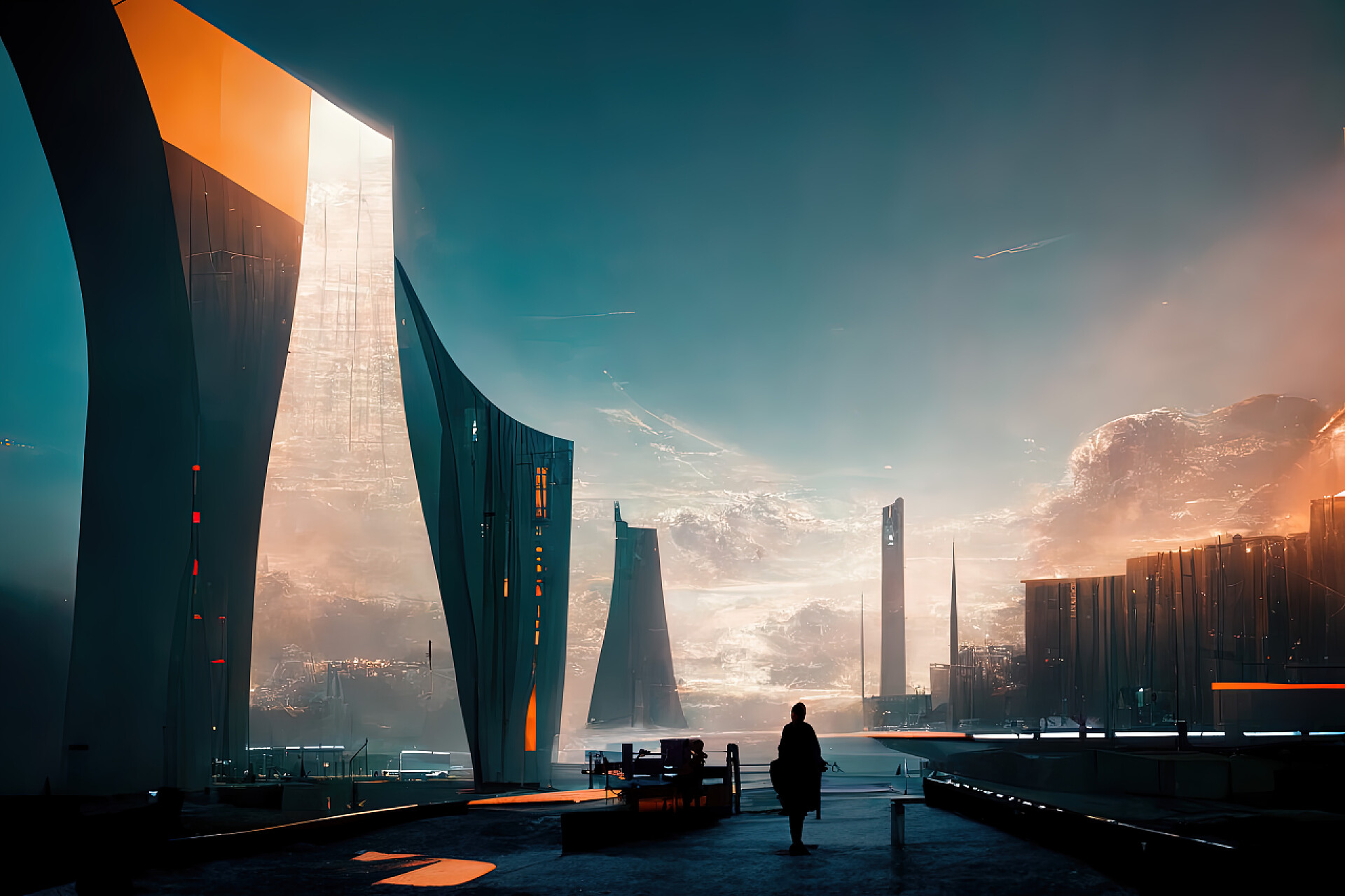 朋克风格的城市异想天开的网络朋克城上海。幻想背投。概念艺术。现实的说明。电子游戏背景。数码绘画。CG Artwork 。戏剧化艺术品。严肃的绘画。书籍说明.