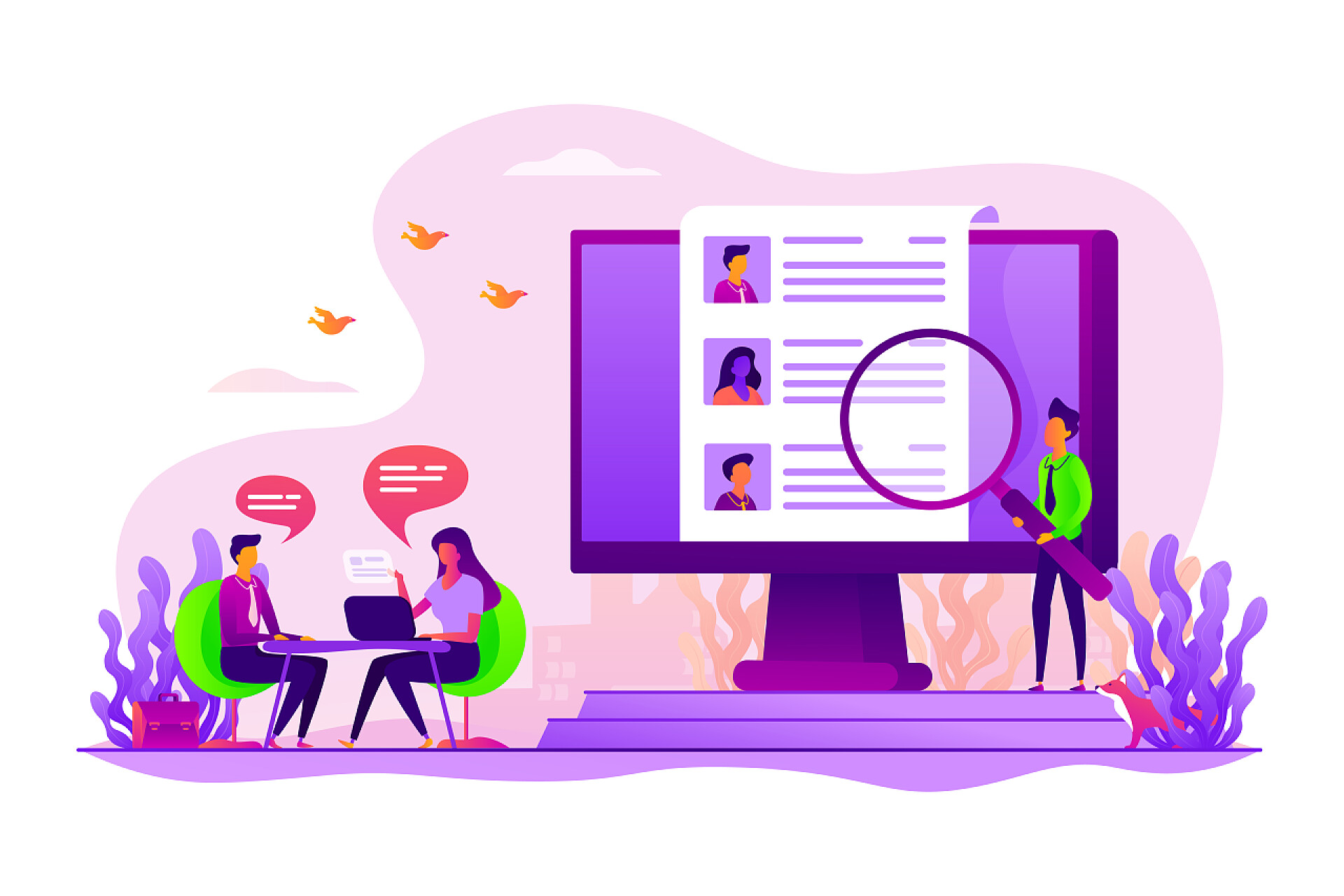 电脑上的招聘信息