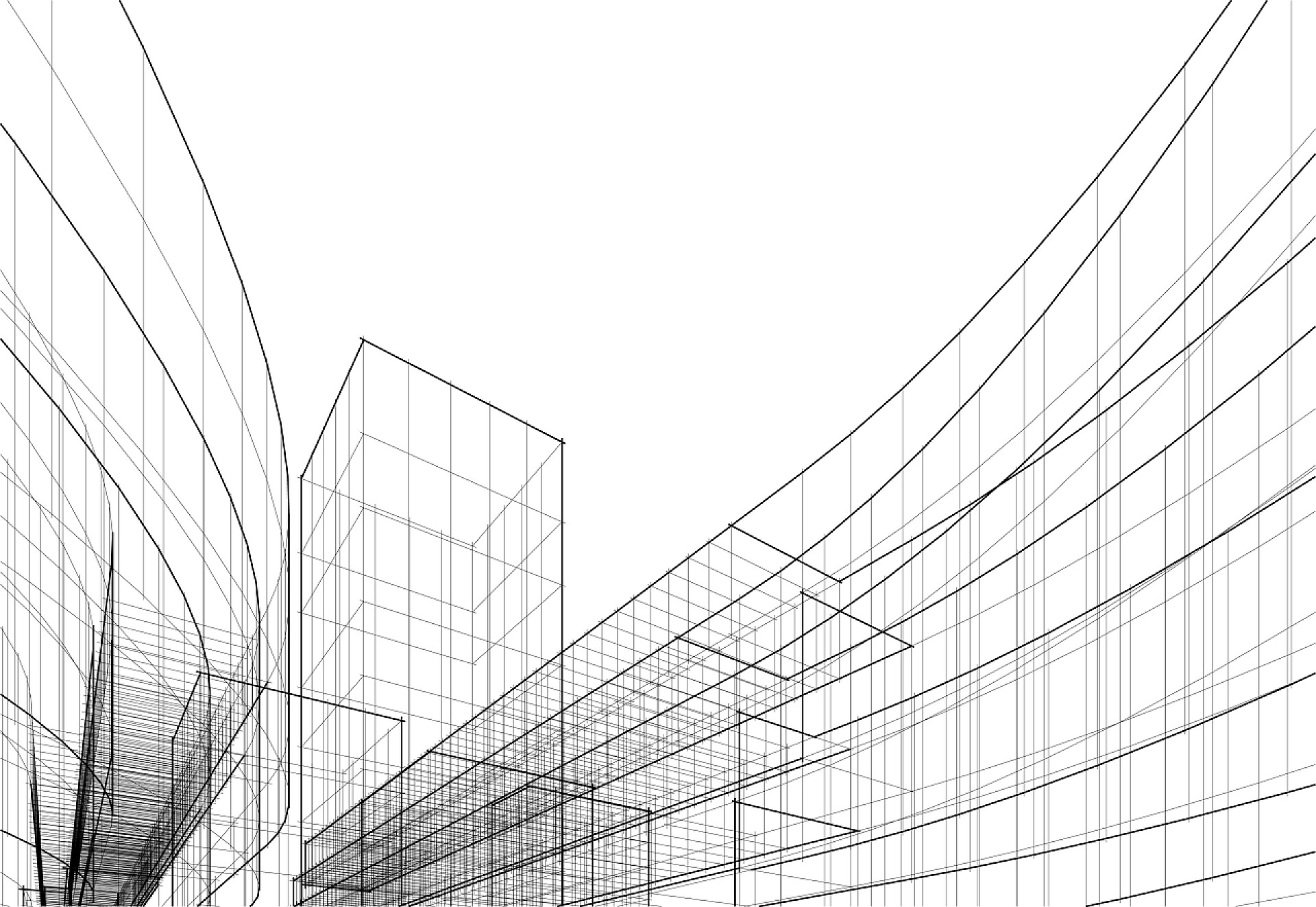 白色背景下的线条组成