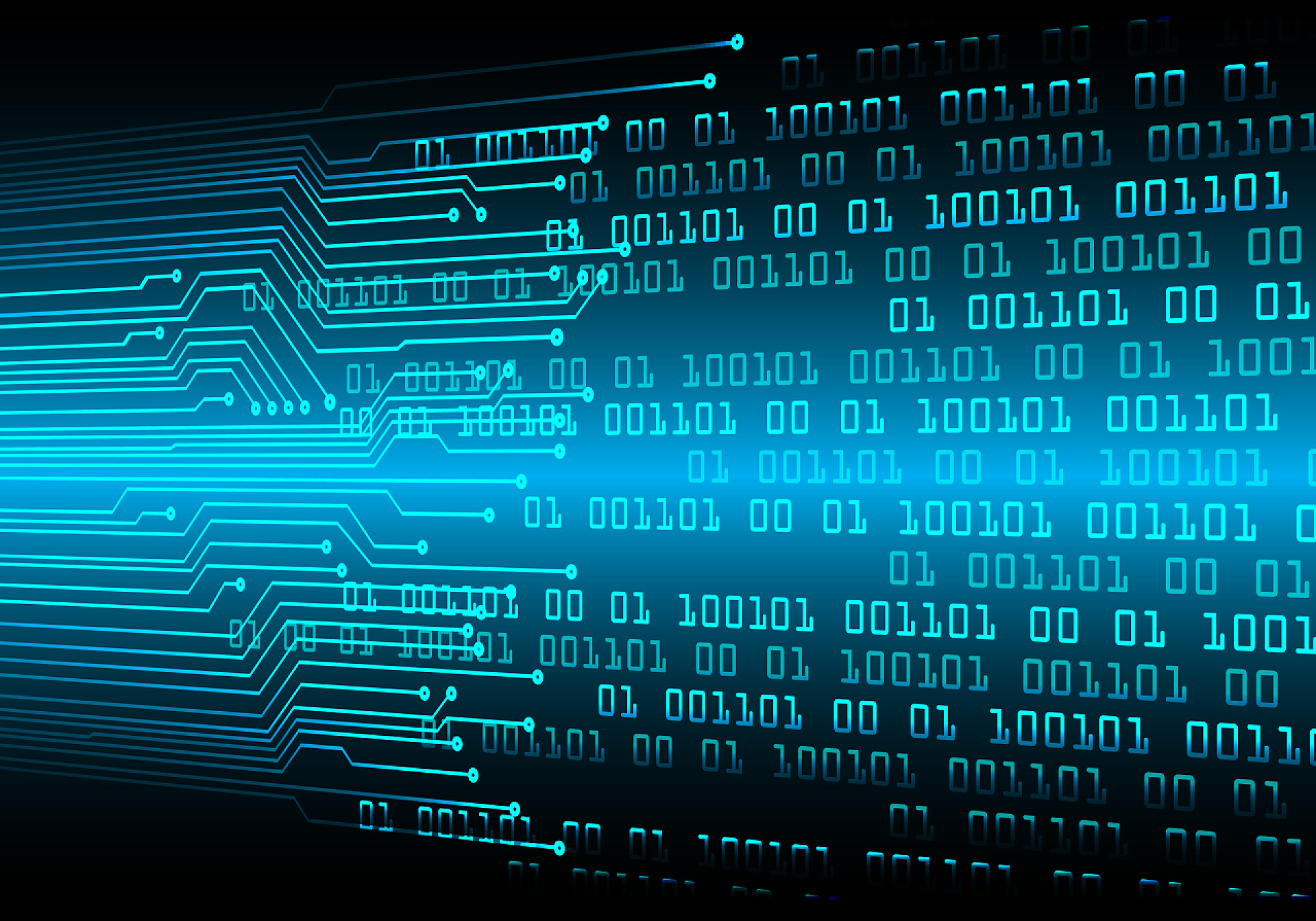 蓝色背景下的数字输出