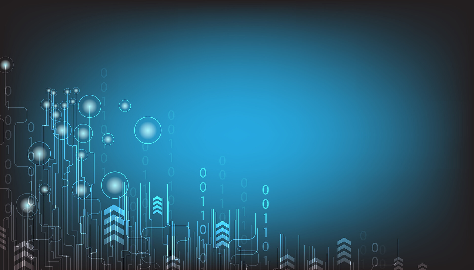 蓝色背景下的数据输出