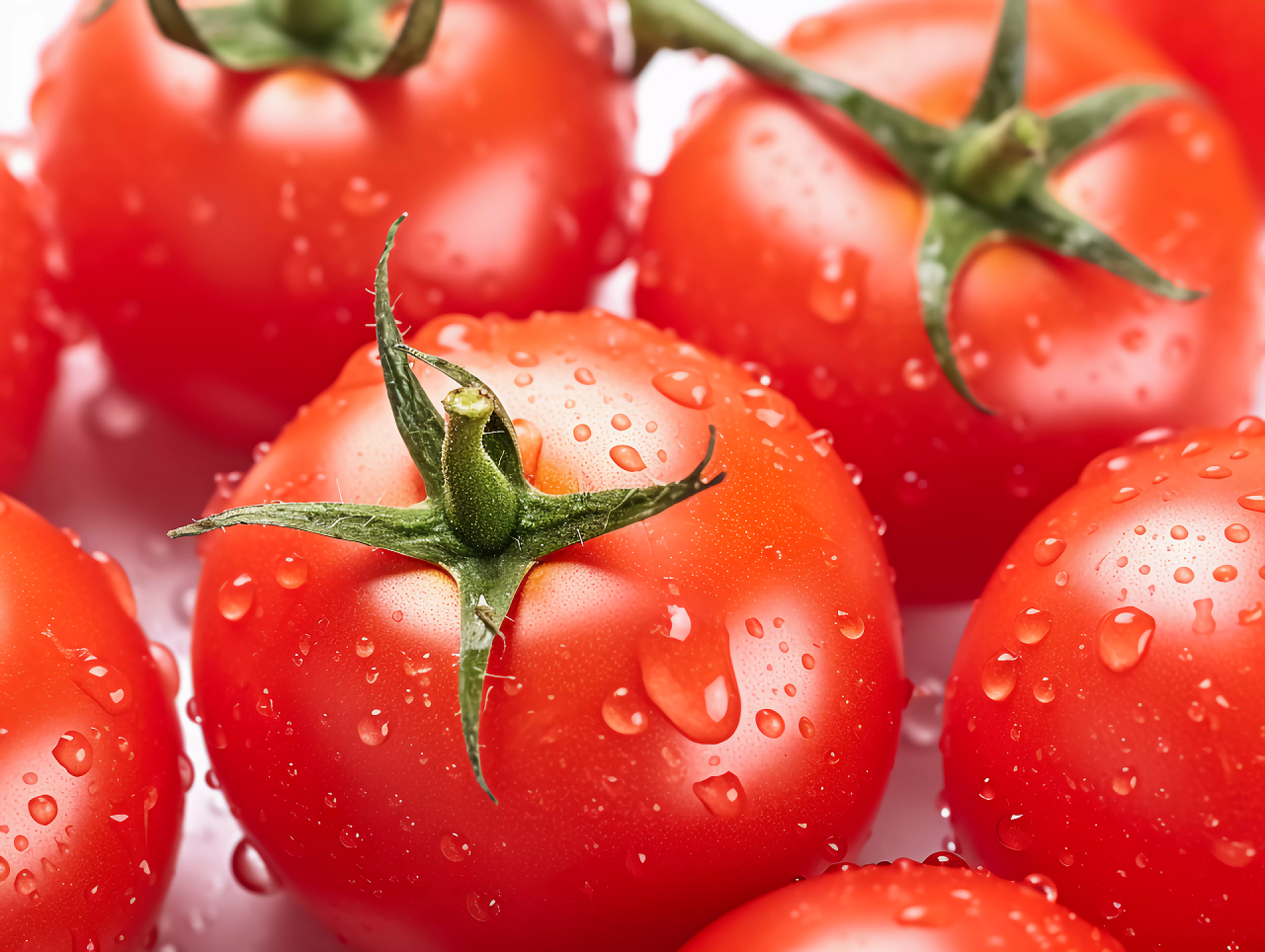 带水的番茄西红柿圣女果新鲜蔬菜机食品绿色蔬菜