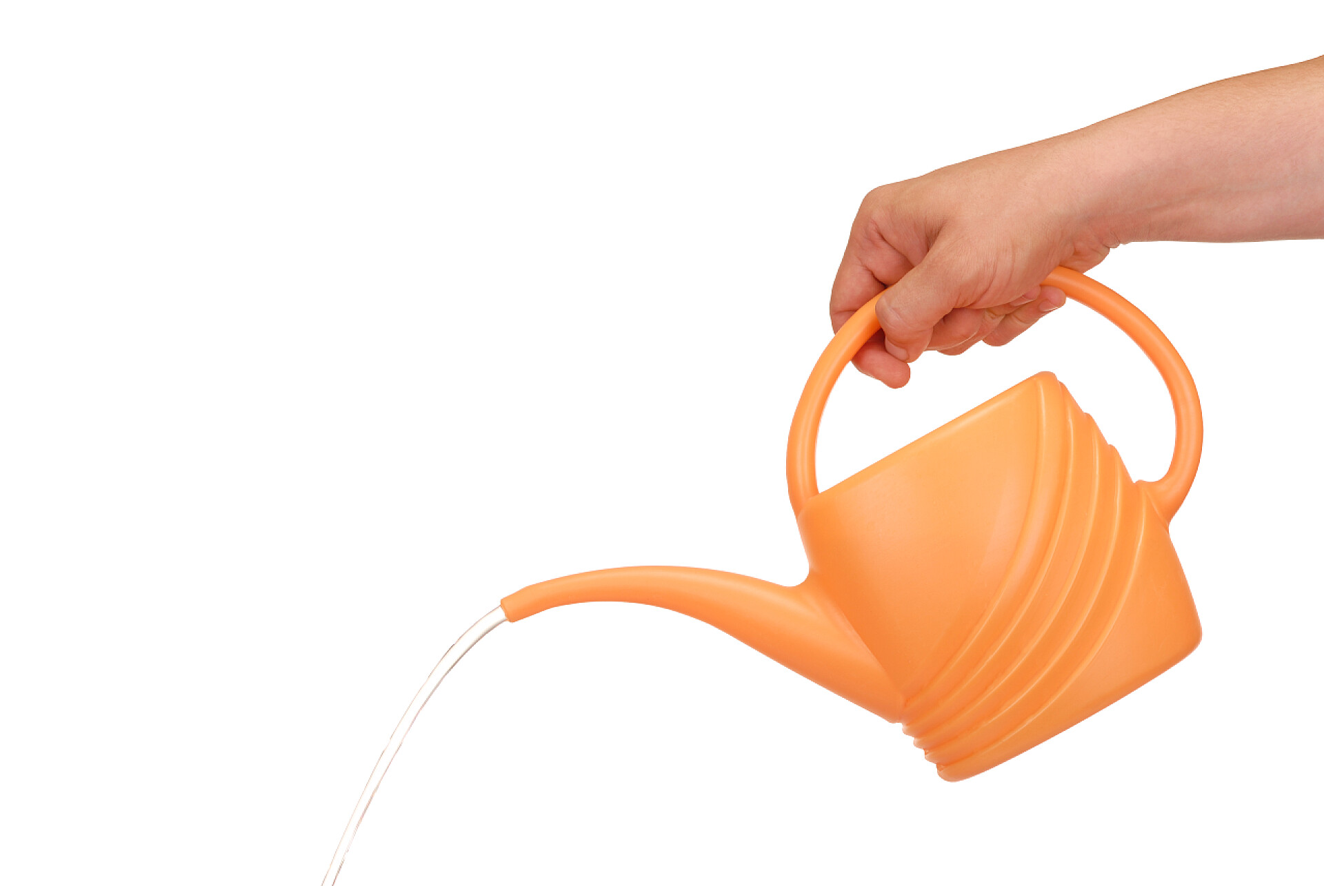 白色背景上手用喷壶工具