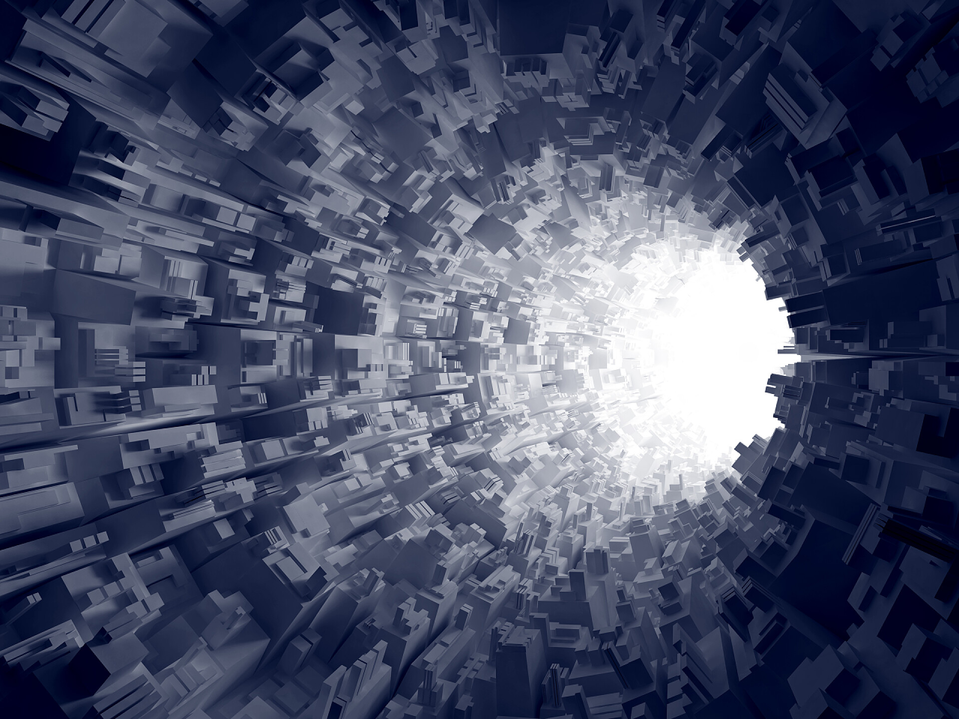 几何隧道尽头的光抽象科技