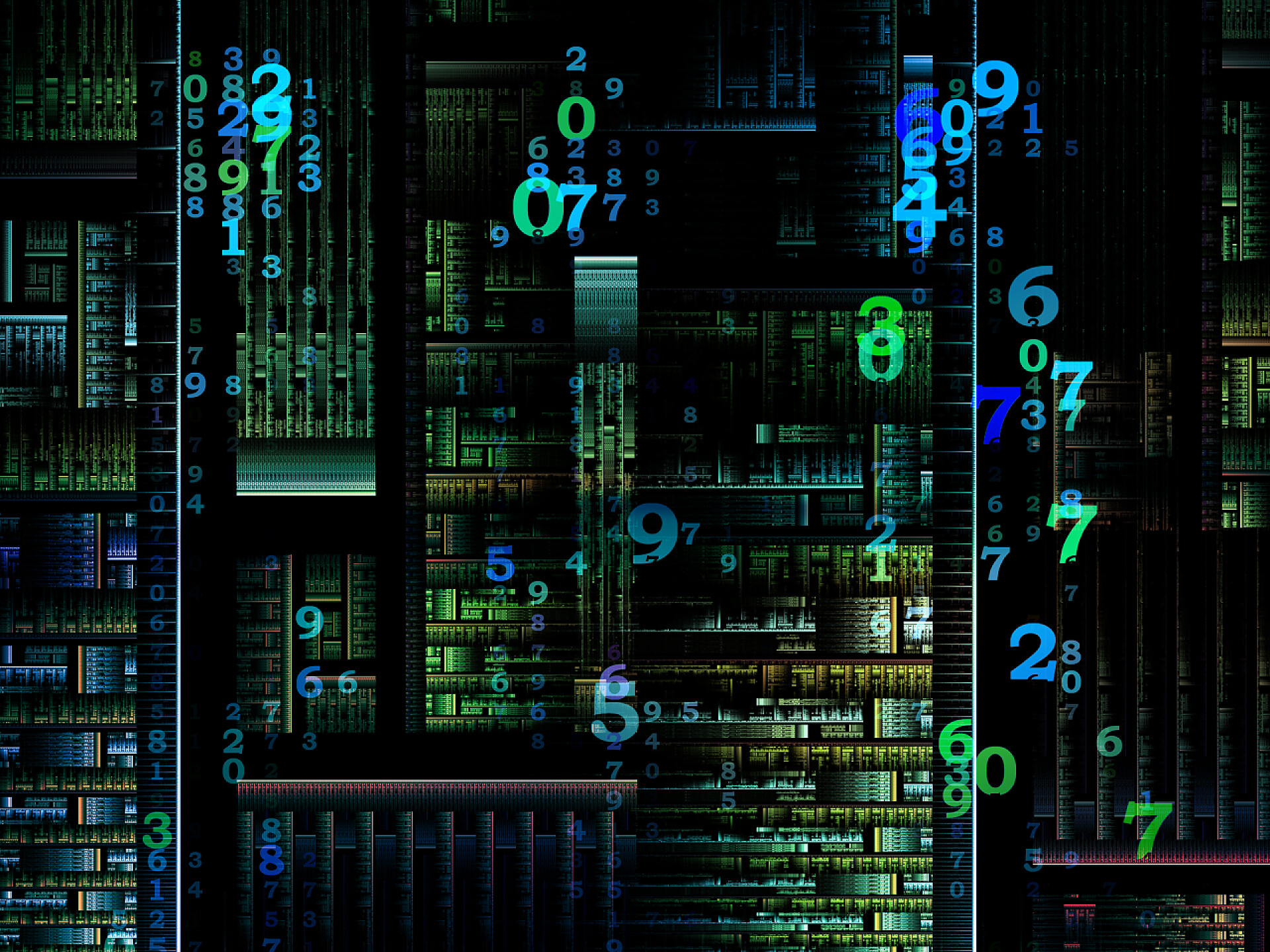 计算机网格线数字科技大数据
