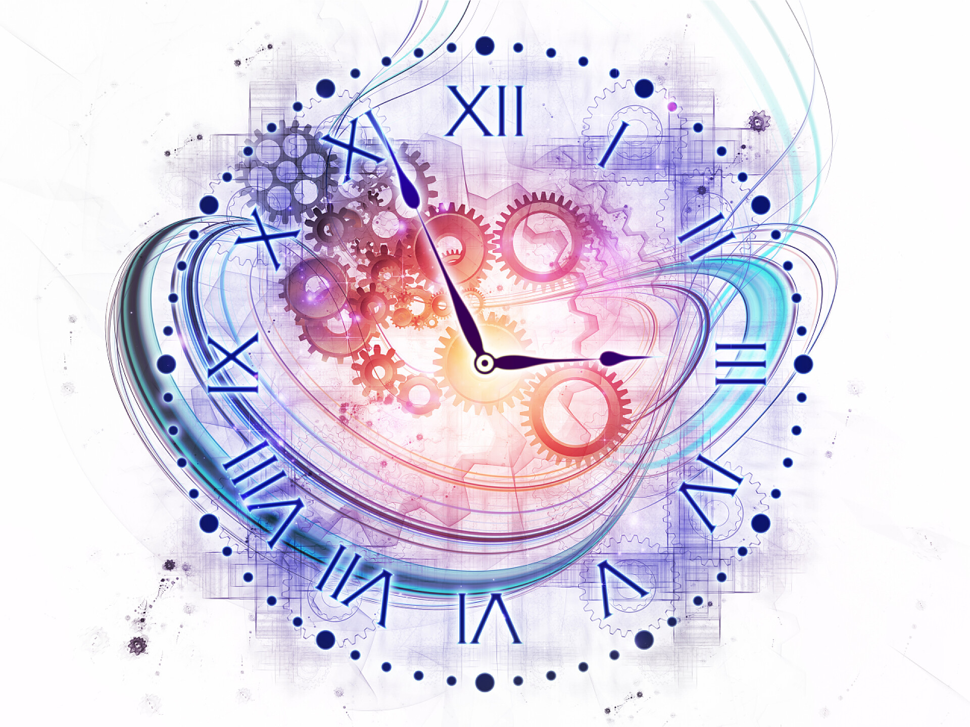 电脑制作的时钟时间概念