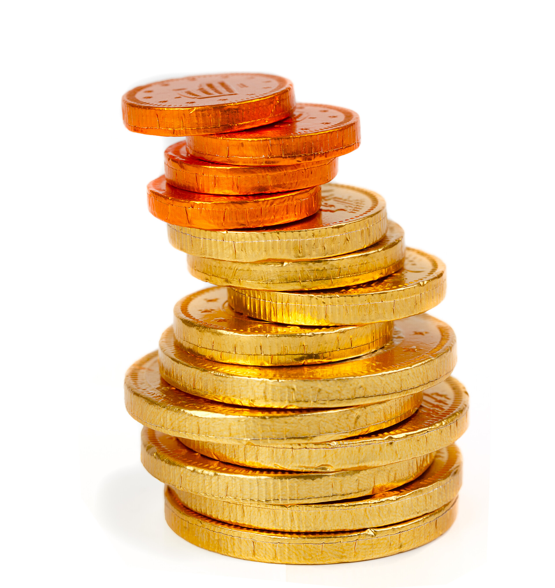 白色巧克力金币零食