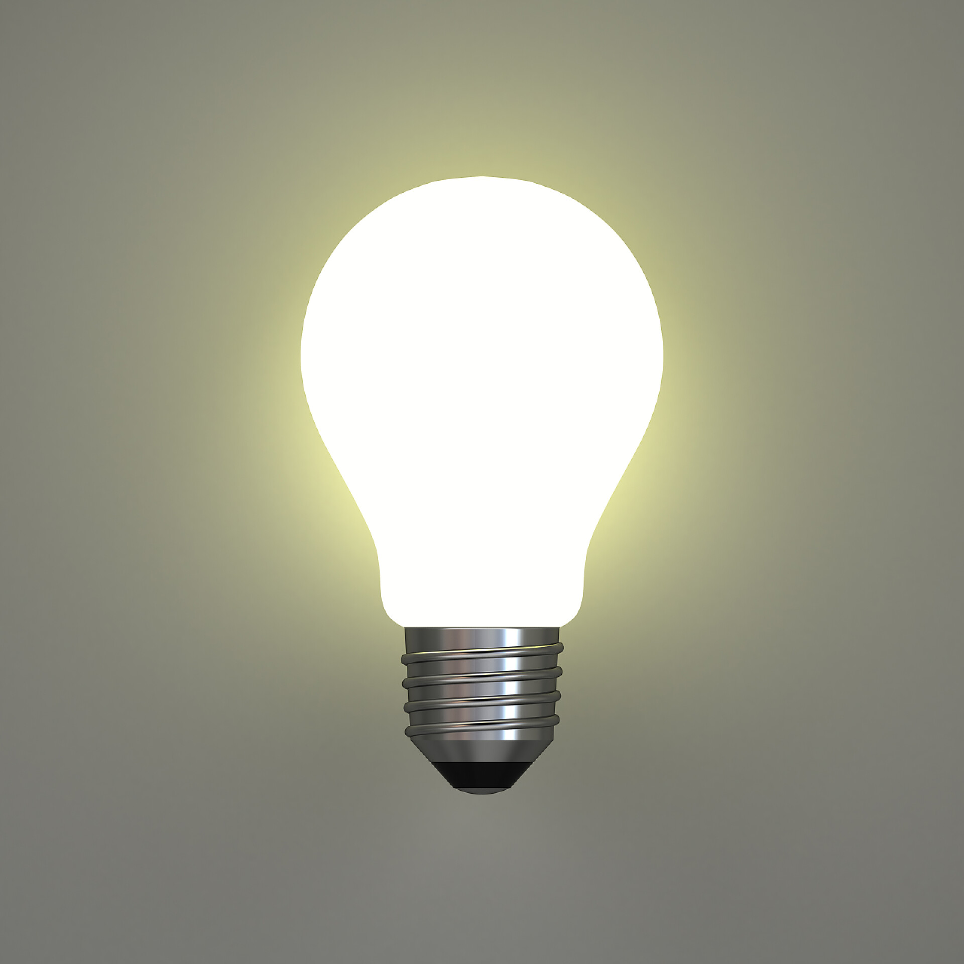 主意概念一个亮着的灯泡