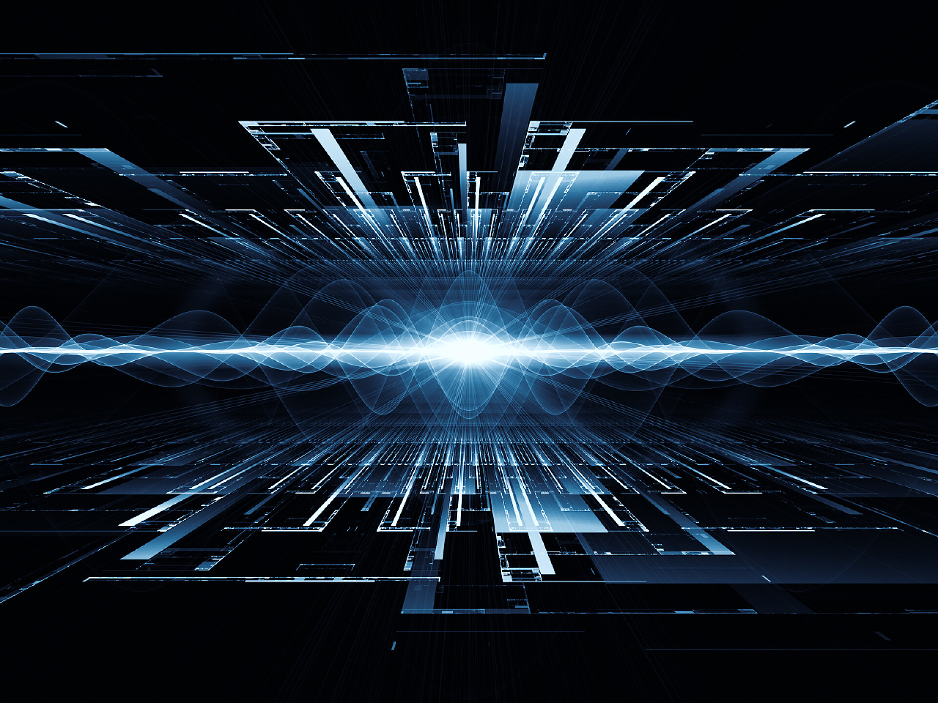 科技线条科技抽象设计而成的角度来看信号传播过程