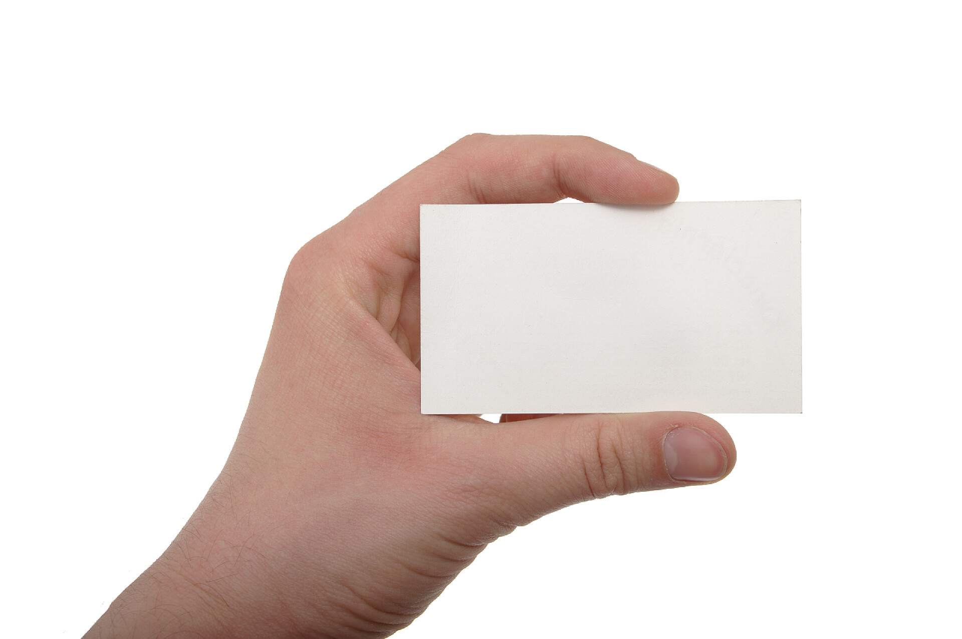 单手拿起的空白名片