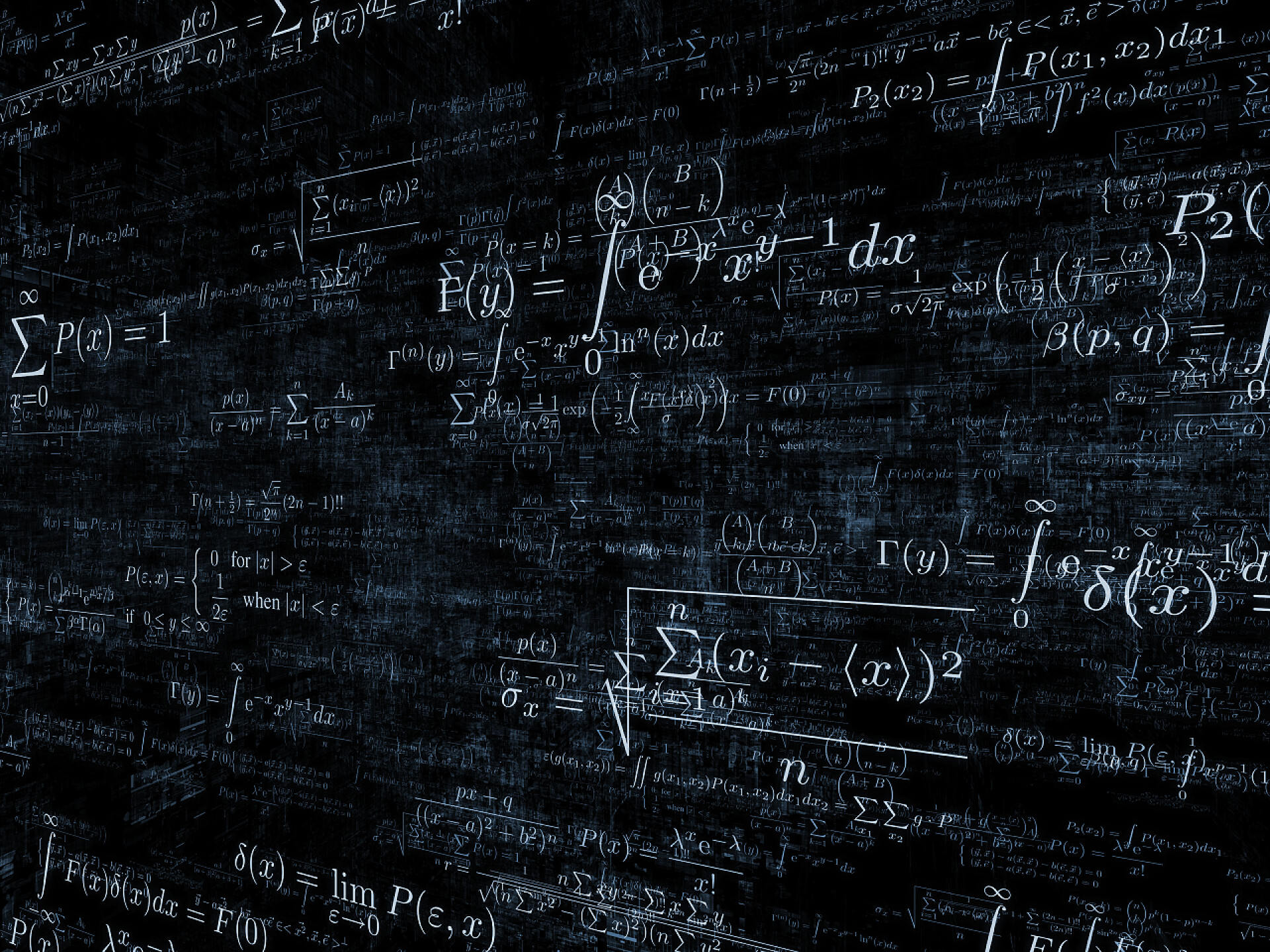 黑板上写满了数学公式学习教育科学