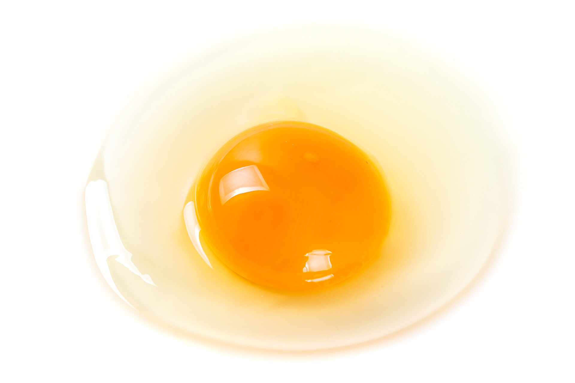 白色背景下的生鸡蛋食物