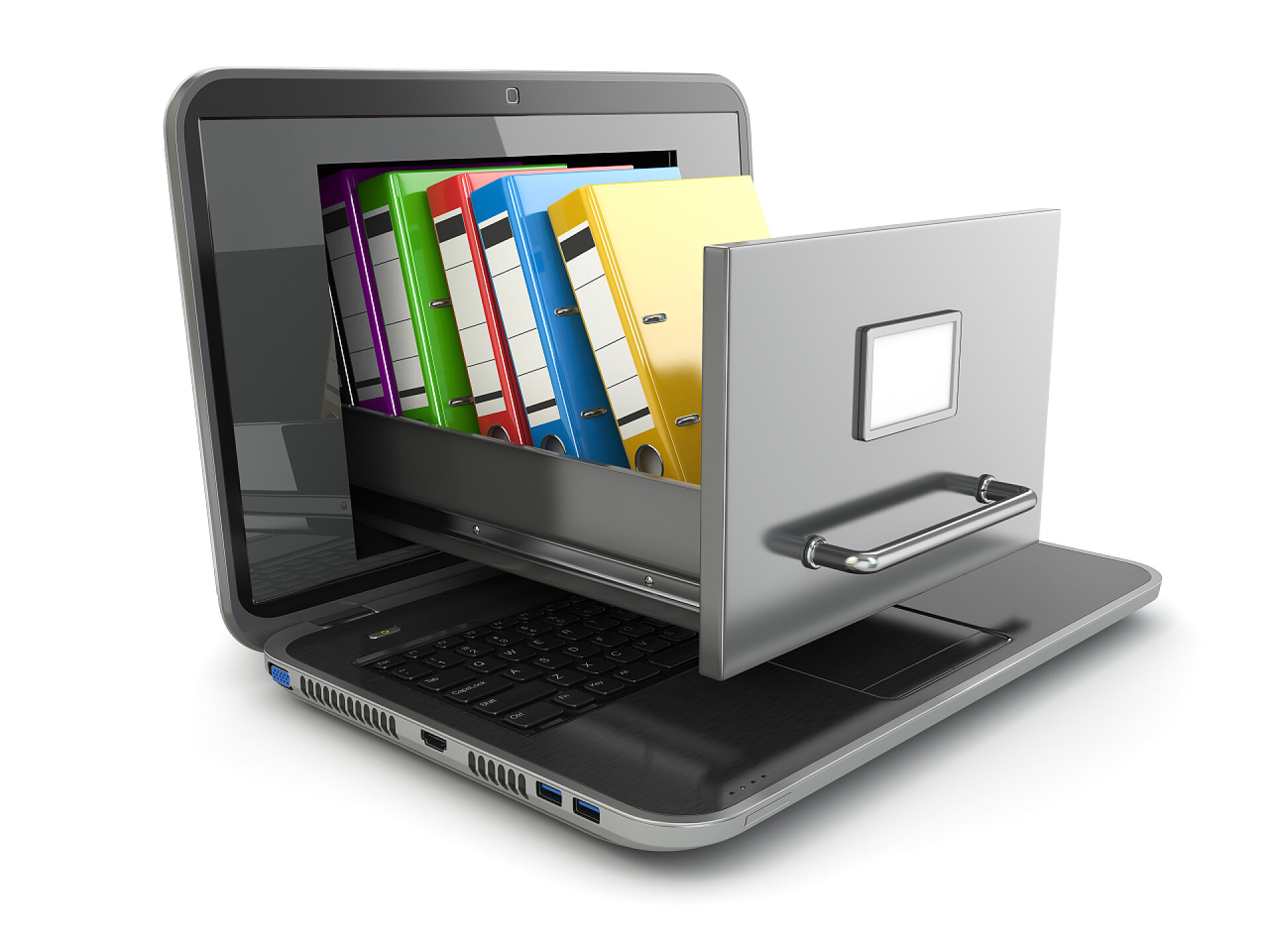 笔记本电脑和数据存储互联网信息技术