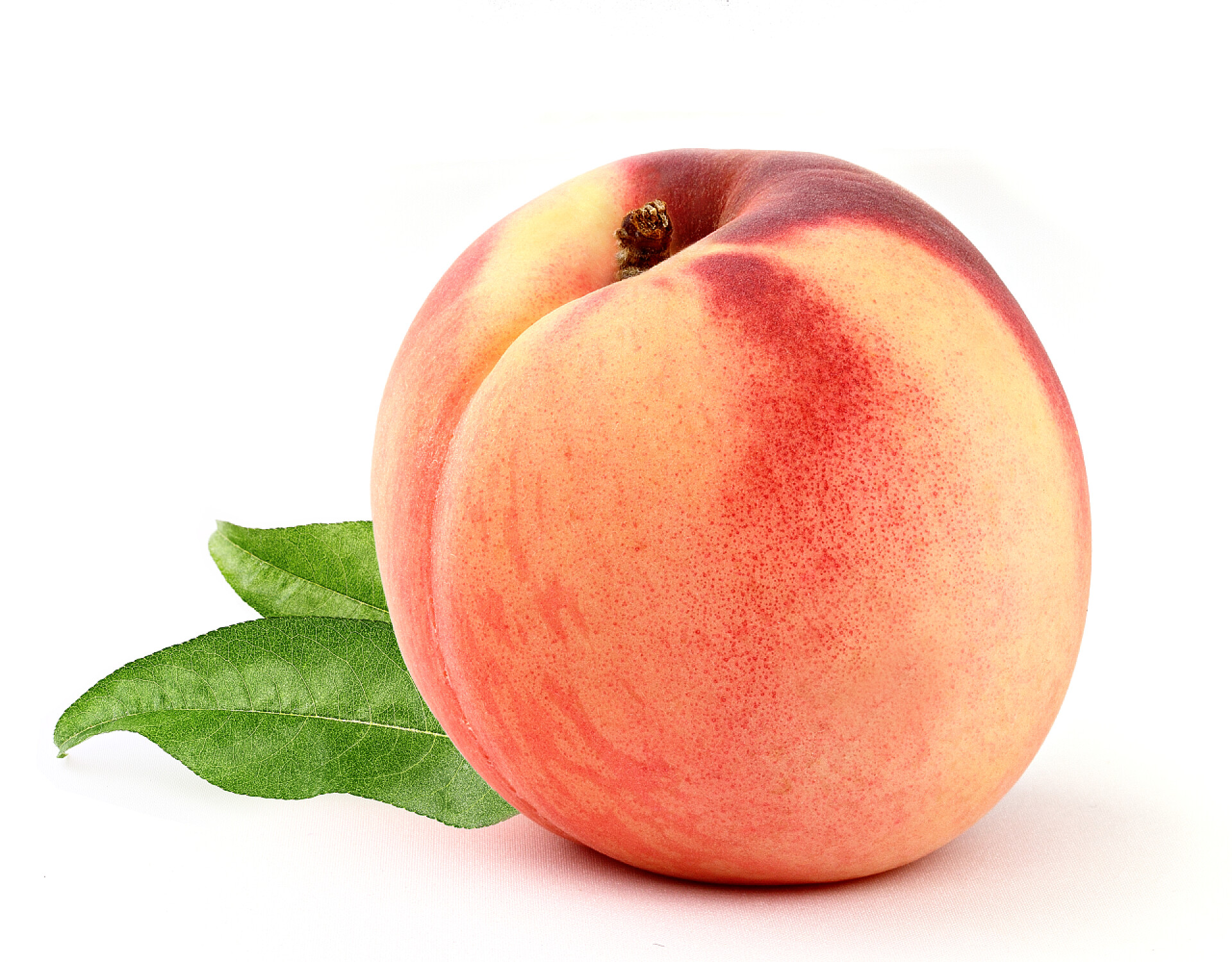 水果桃子孤立的白色背景