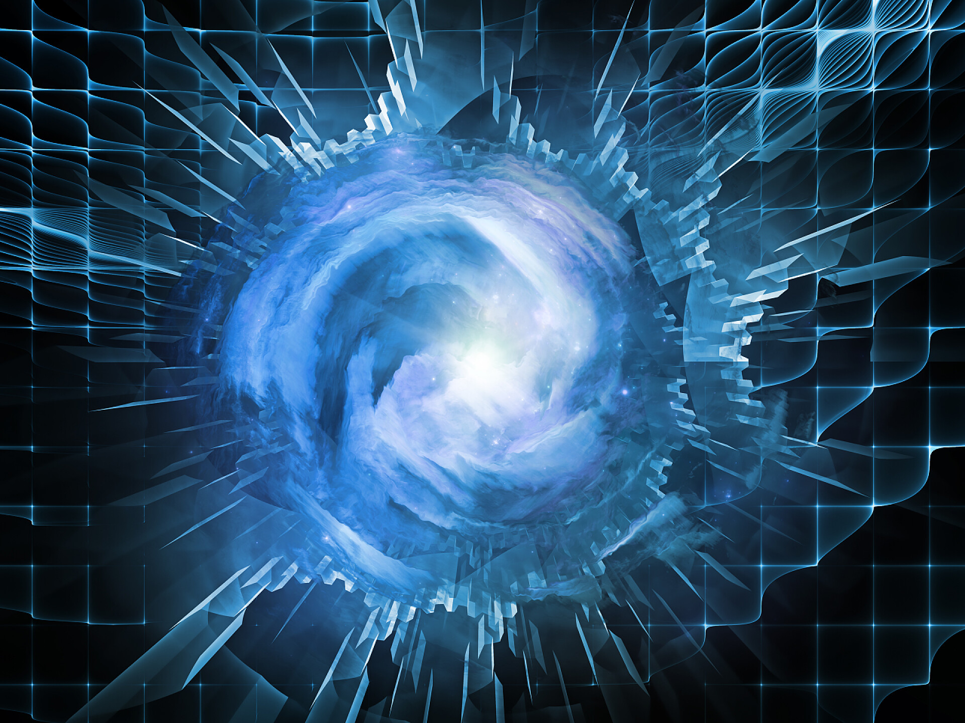 虚拟空间系列的几何形状虚拟空间系列的几何形状。视觉上有吸引力的背景下作出的抽象的形状、颜色和元素作为元素适合上虚拟现实技术、技术、科学和设计的布局