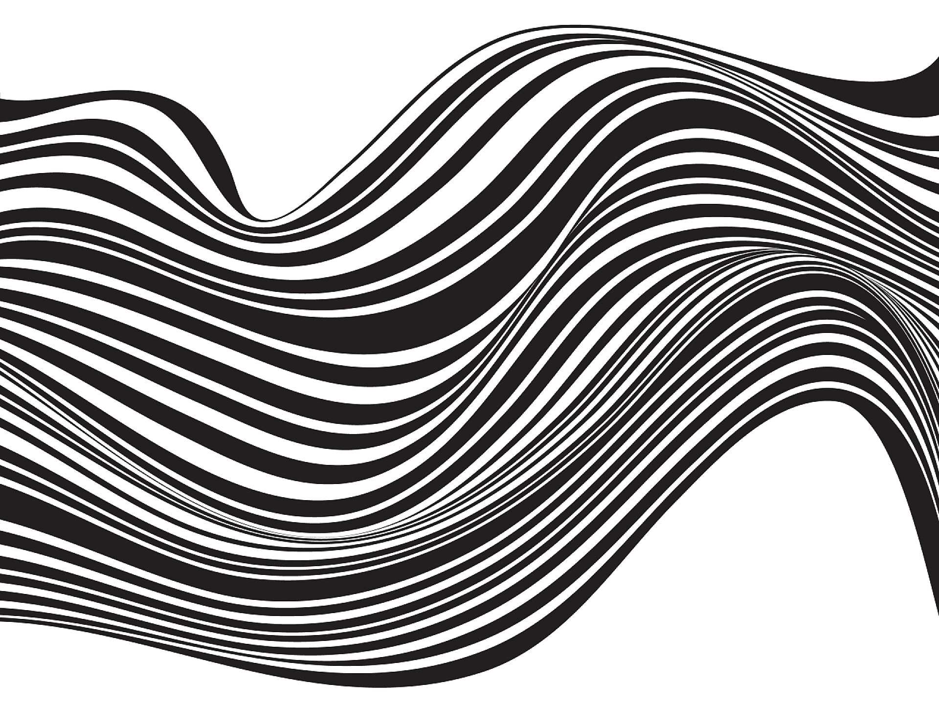 黑白波条纹光学设计艺术