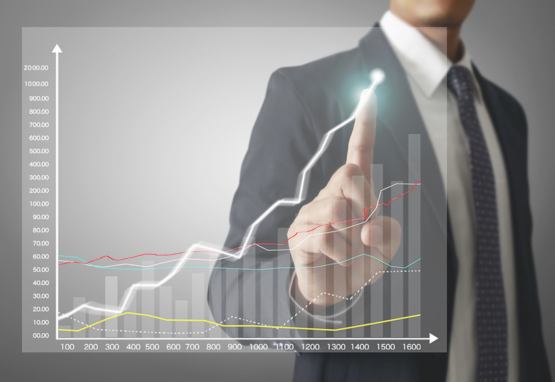 商务商人财务图表