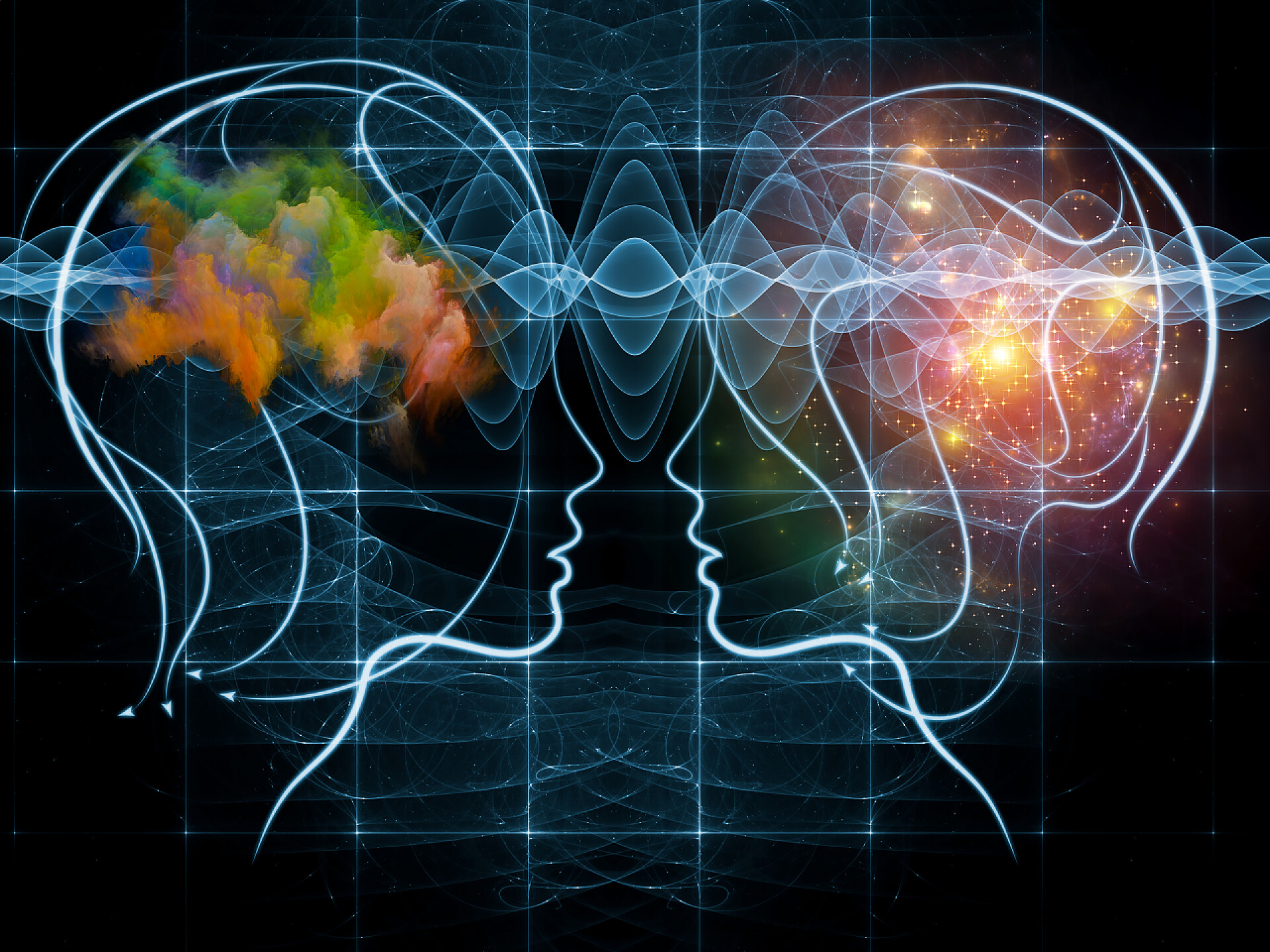 抽象人类大脑模型医疗健康人类的切线系列。抽象设计由人类线和图形元素上的数学 自然、宇亩和人类的生存主题