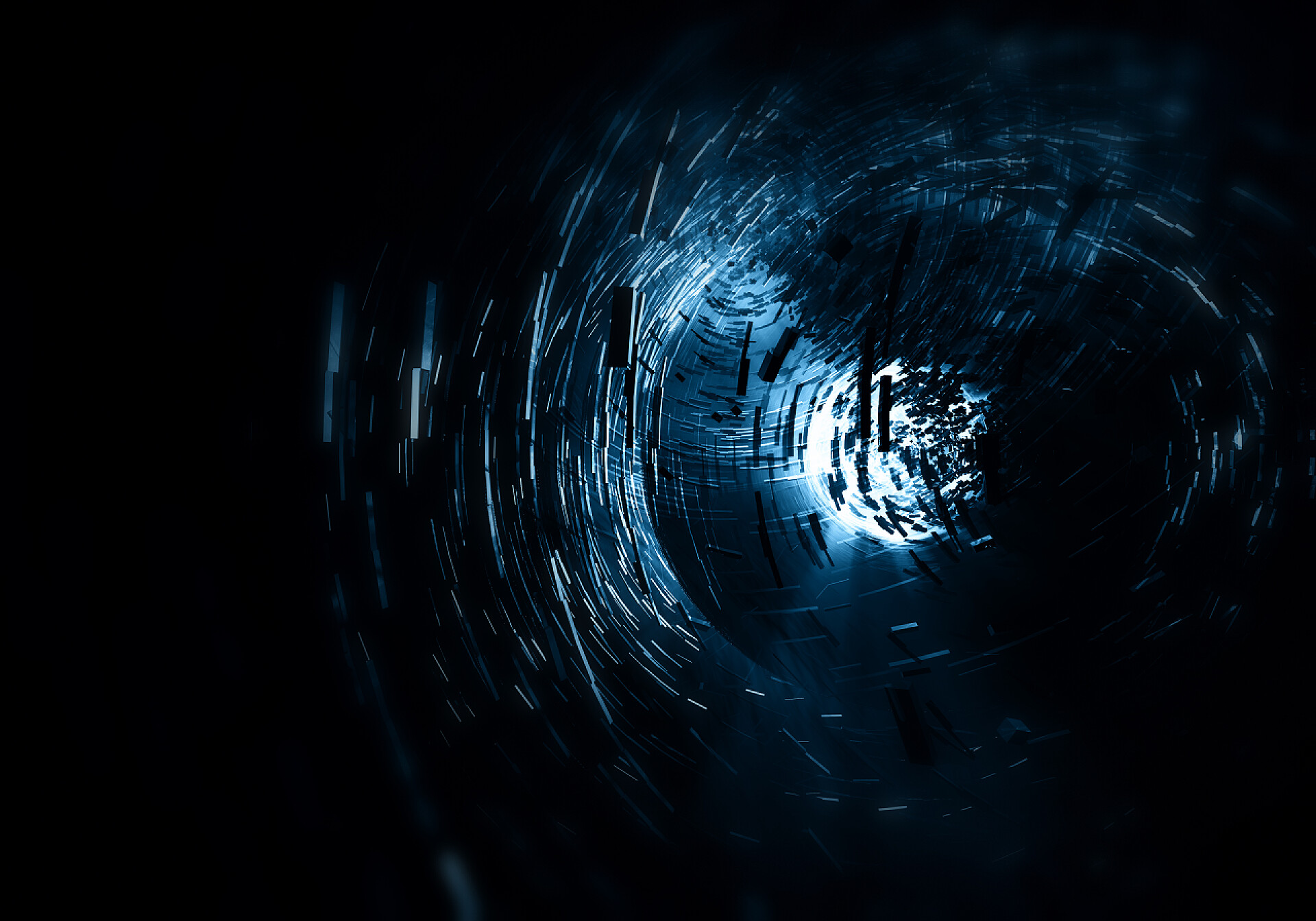 三维空间暗黑深渊3D未来主义抽象背景