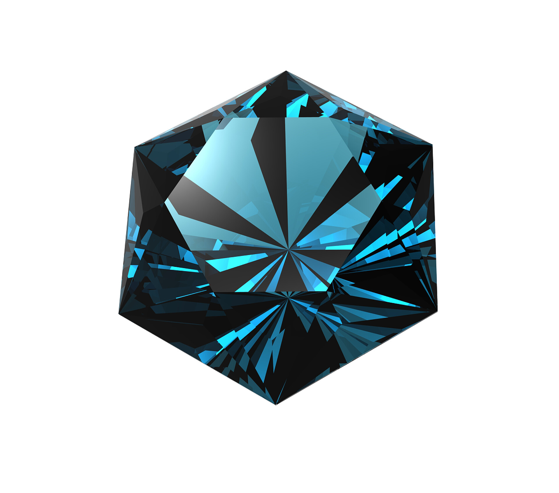 白色背景上的宝石