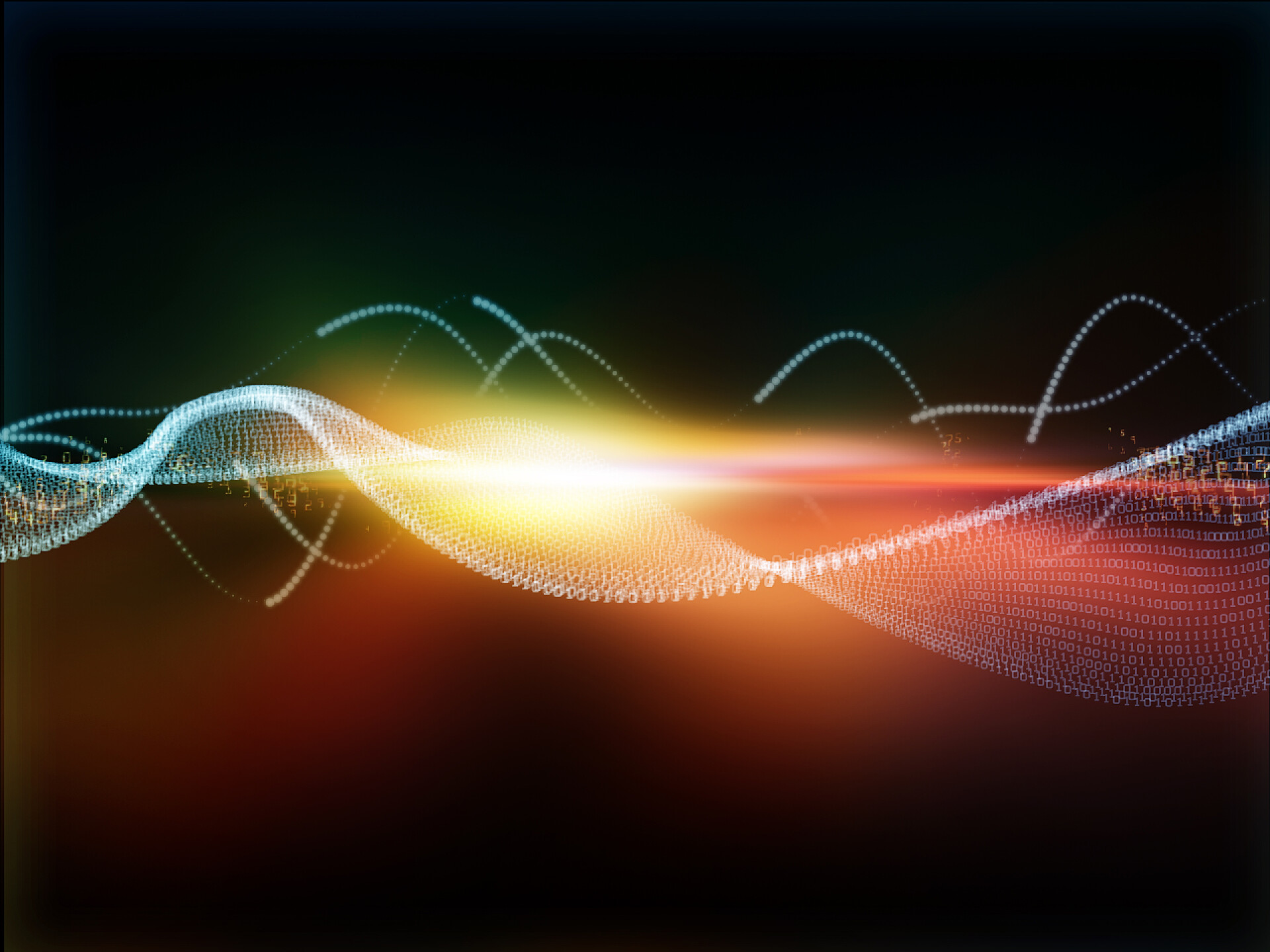 光线和科技元素背景流数据系列。水平的光线和科技元素作为背景上技术和科学的项目中的相互作用